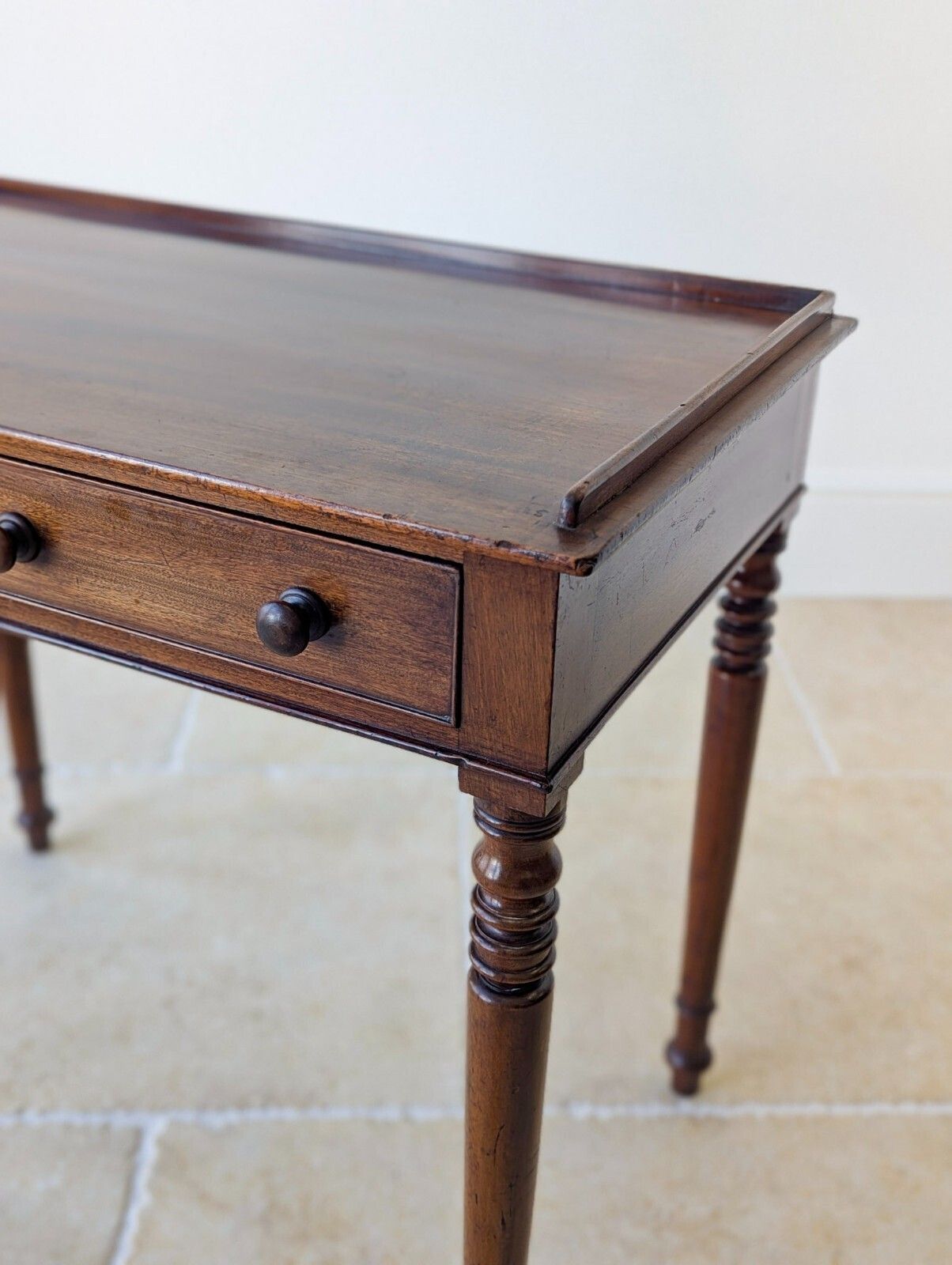 Furniture Antique William IV Mahogany Writing Table C.1830 photo