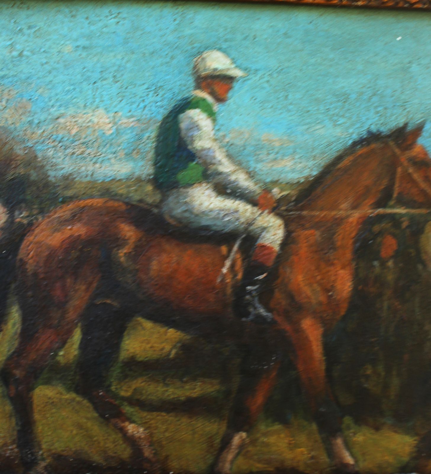 Antique Race Horse Study Oil On Artist Board Manner Of Alfred Munnings photo buy