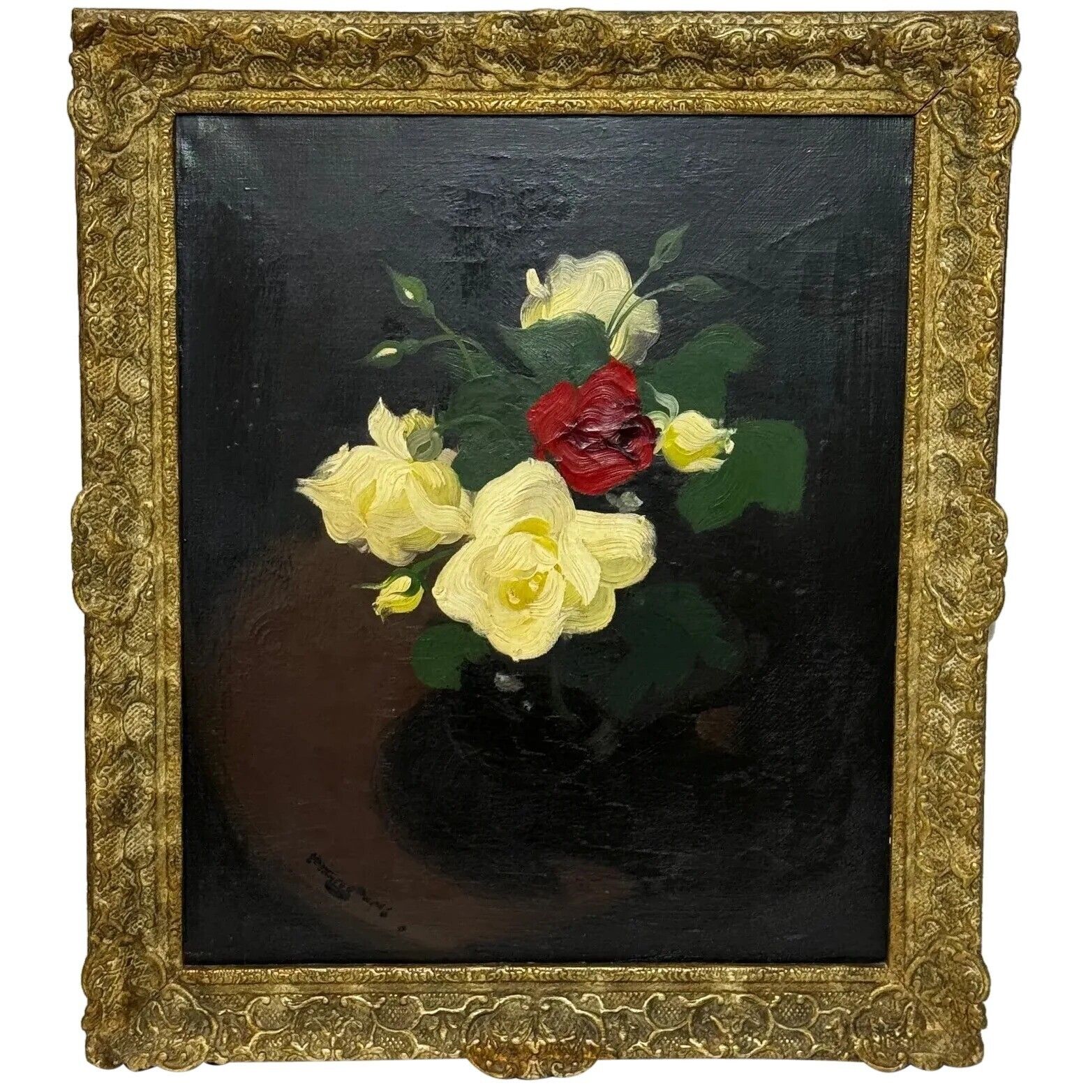 Olieverfschilderij Nocturne In Petals Roses Of Fire And Light door James Stuart Park