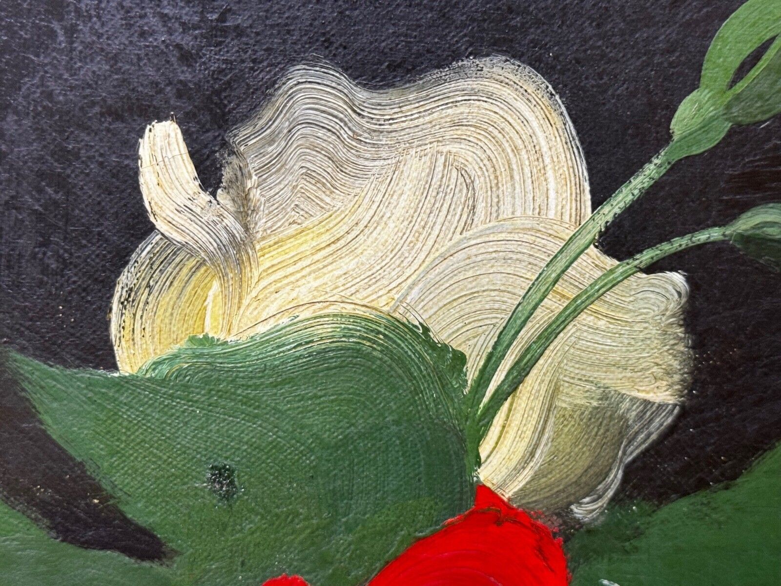 photo for sale Olieverfschilderij Nocturne In Petals Roses Of Fire And Light door James Stuart Park
