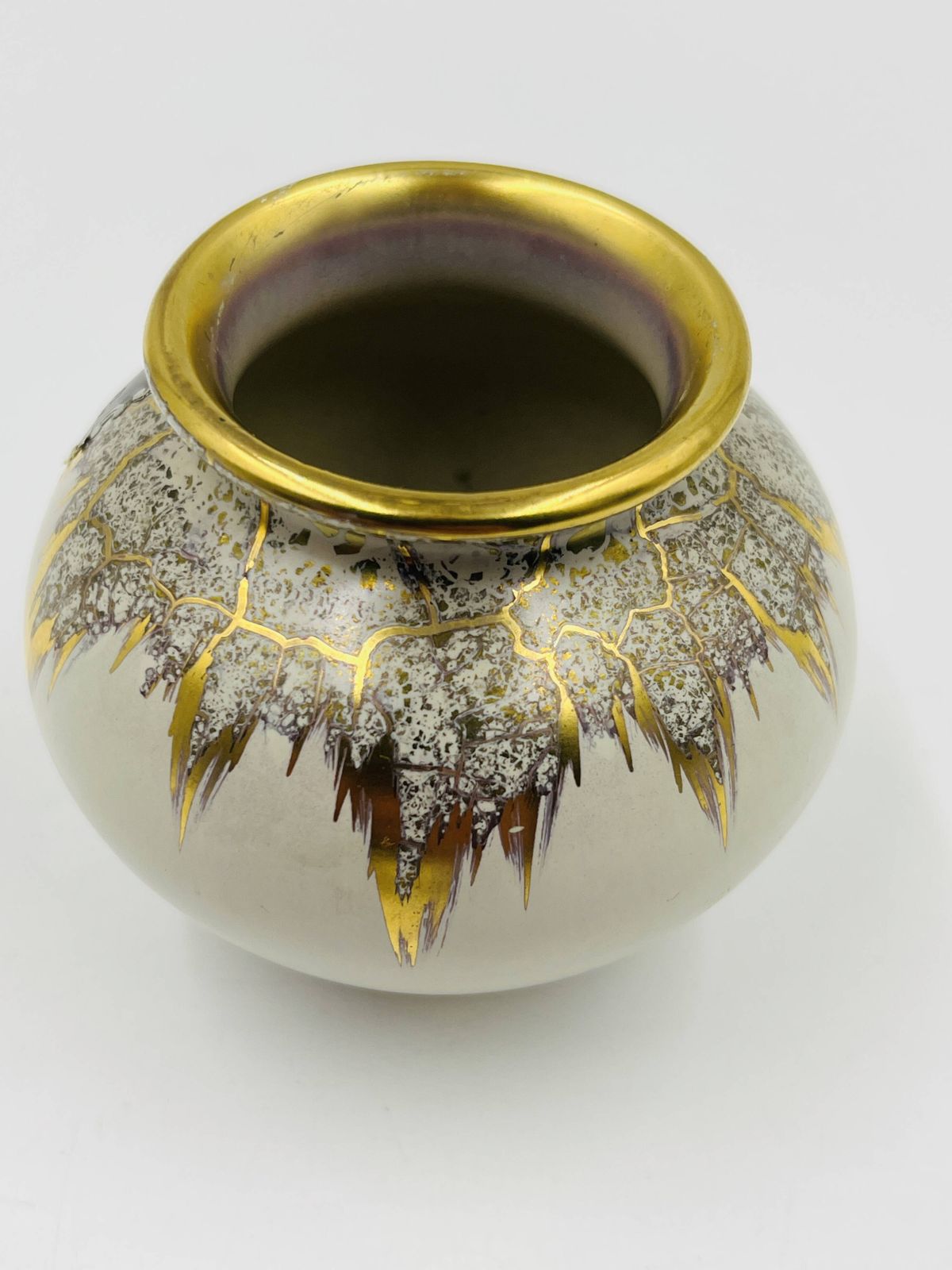 Miniature Vase Dümler Breiden Höhr Gold Model Representing Vintage photo vintage