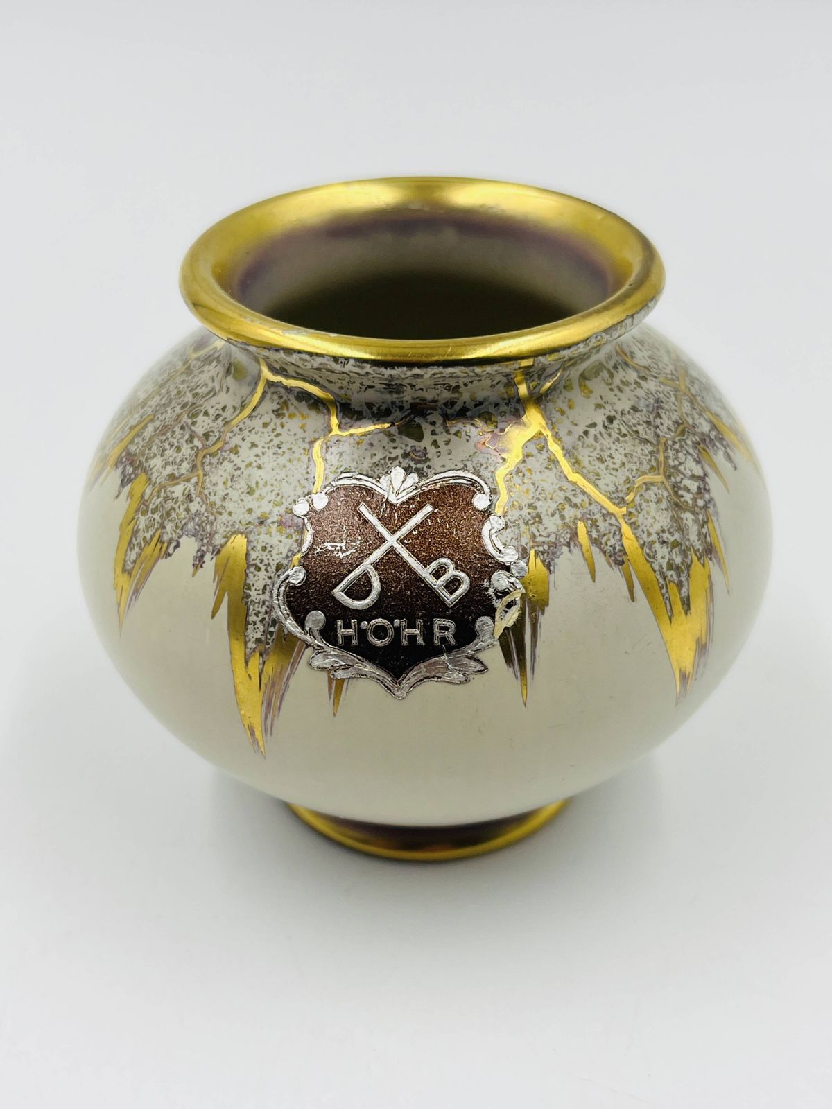 photo furniture Miniature Vase Dümler Breiden Höhr Gold Model Representing Vintage
