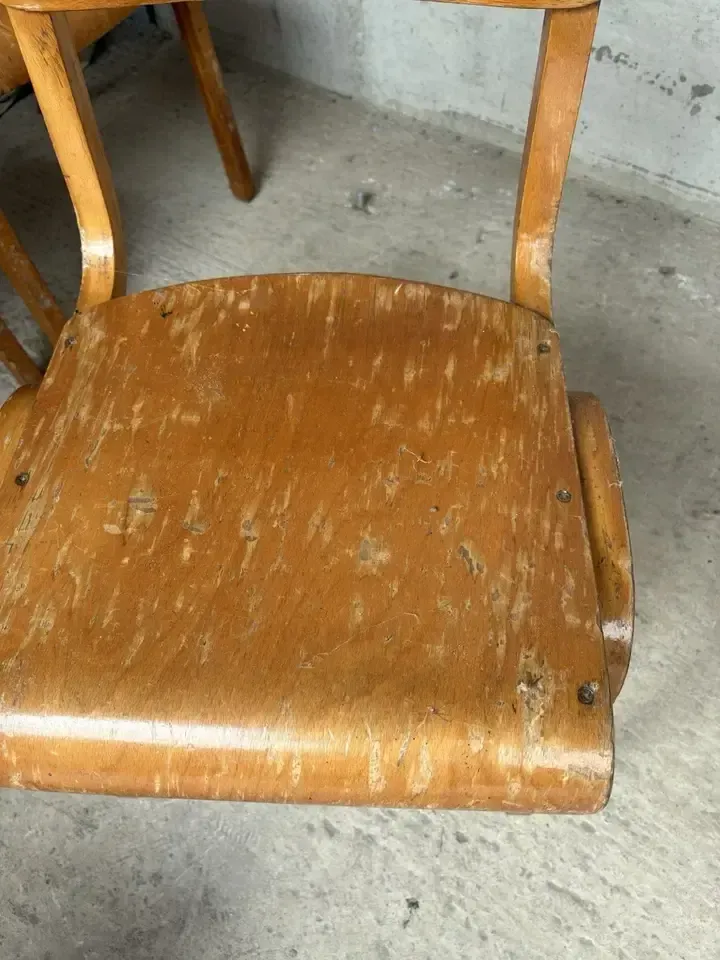 Vtg Mid Century Esavian Esa James Leonard Set Of 6 Stacking Dining Chairs R1204 photo for sale
