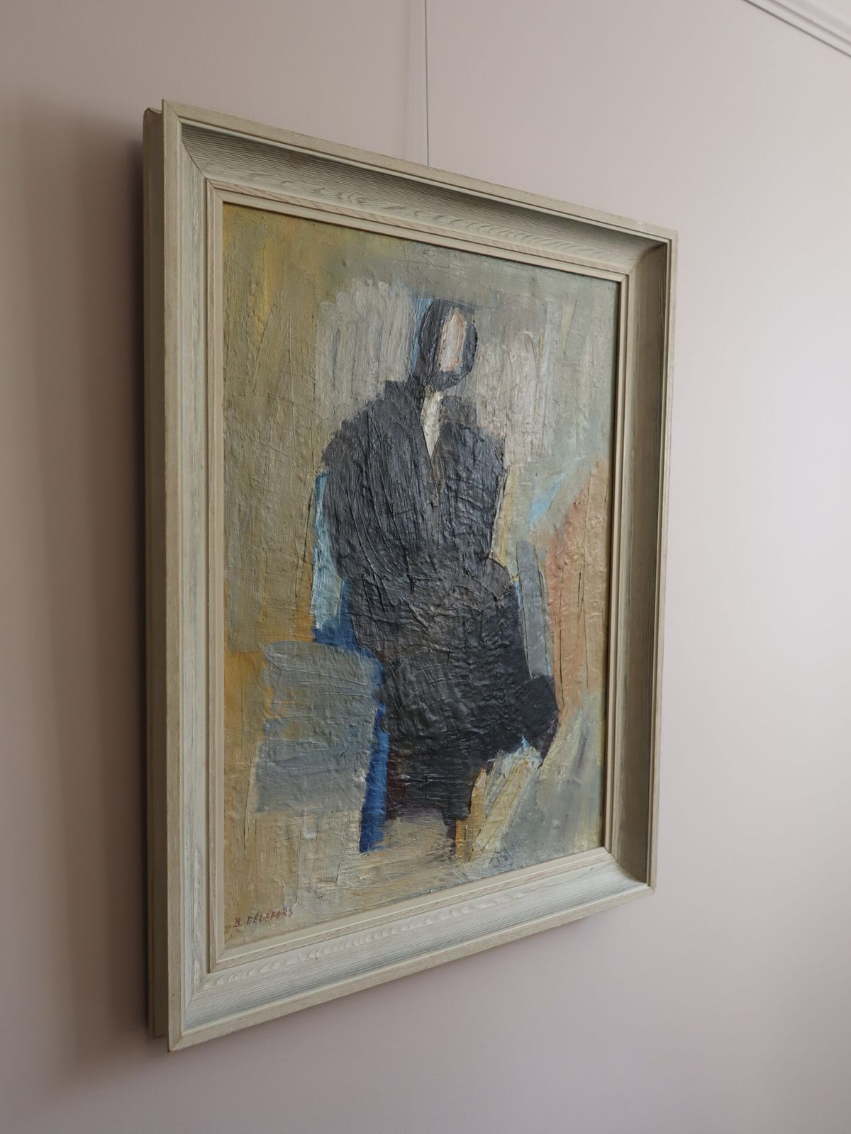 Presence In Shadow. Schilderij., midden 20e eeuw photo vintage