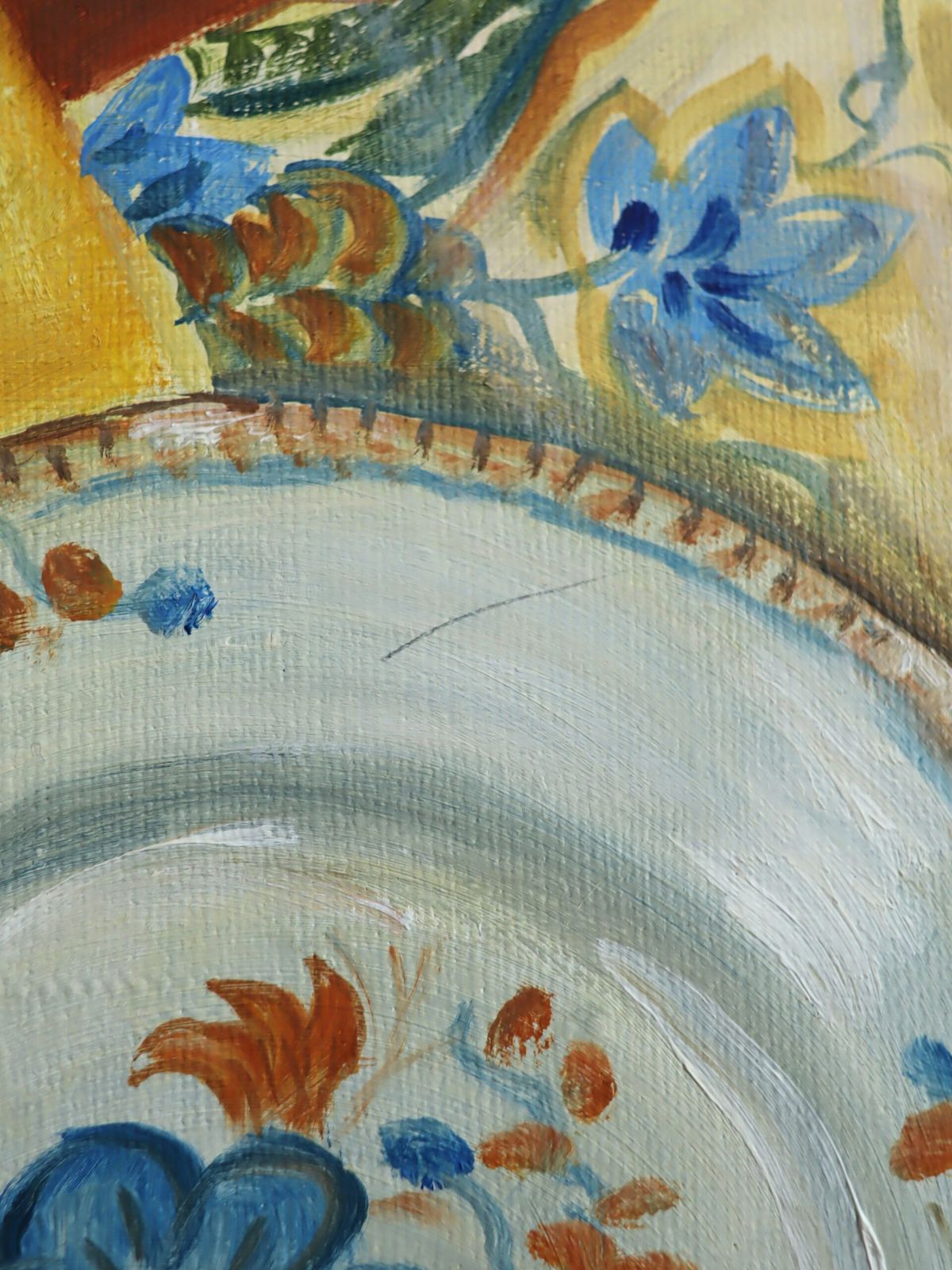 Gathered Harvest Painting., Mid 20th Century photo 479.0