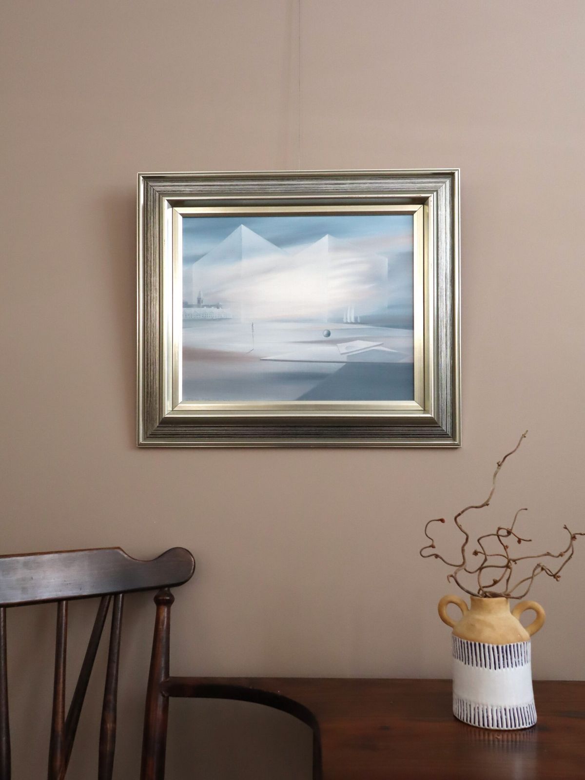 Veils Of Light, olieverf op doek, midden 20e eeuw photo furniture