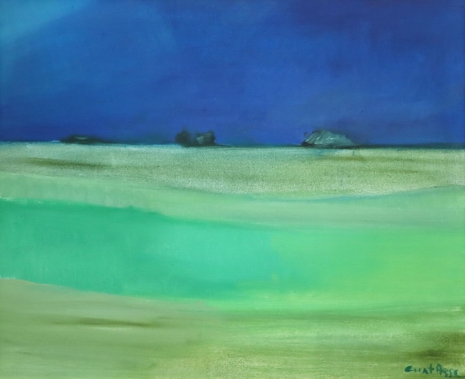 photo furniture Where The Sky Deepens Oil On Canvas.