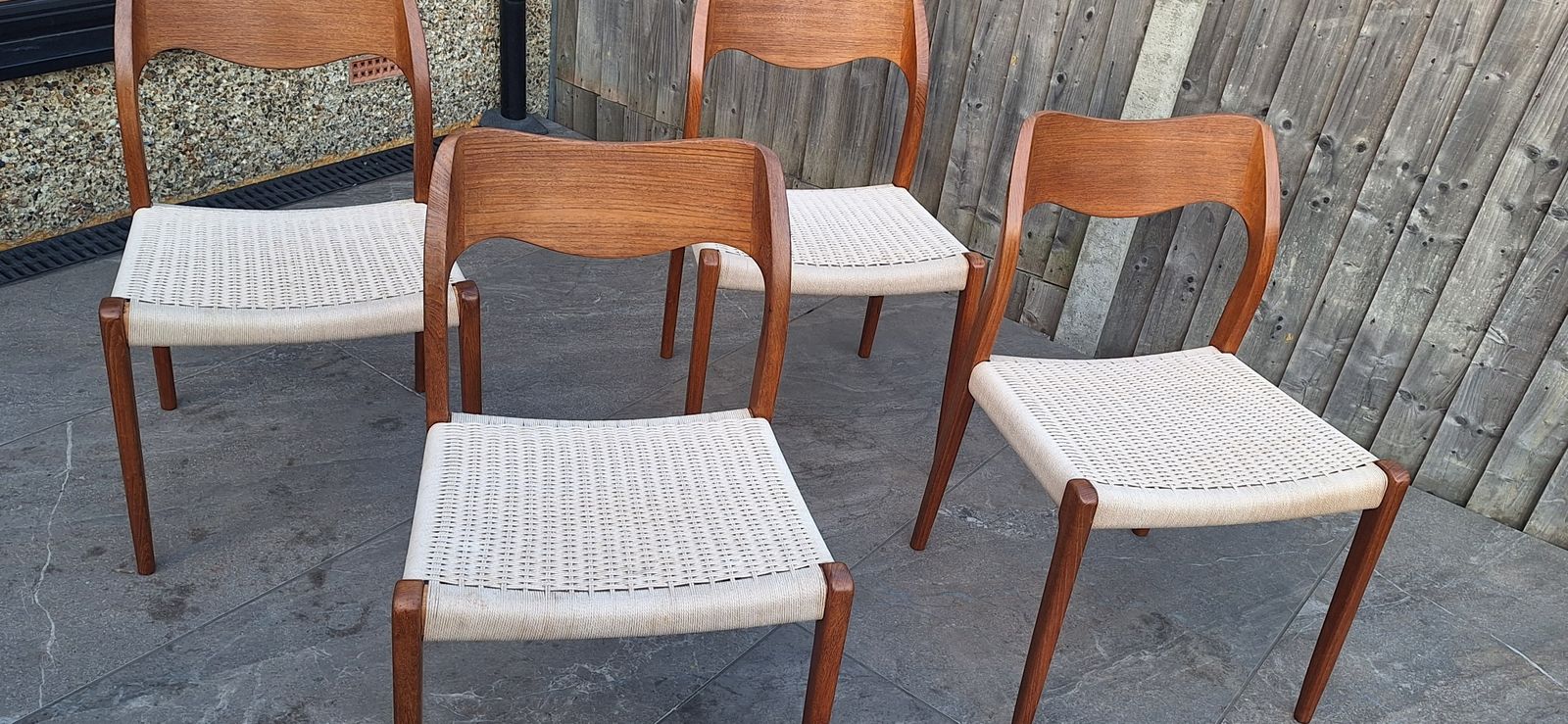 4 Danish Mid Century Niels Moller Chairs photo Furniture