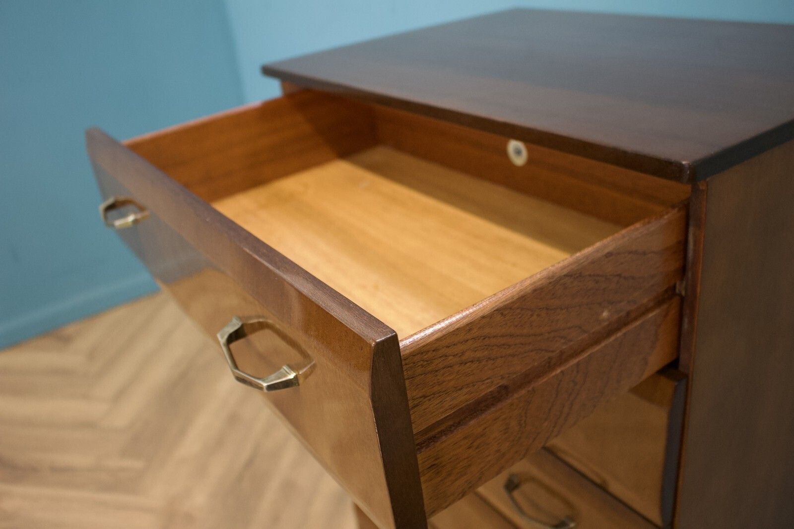 Mid Century Walnut Tallboy Chest Of Drawers From Meredew, 1960s #1796 photo buy