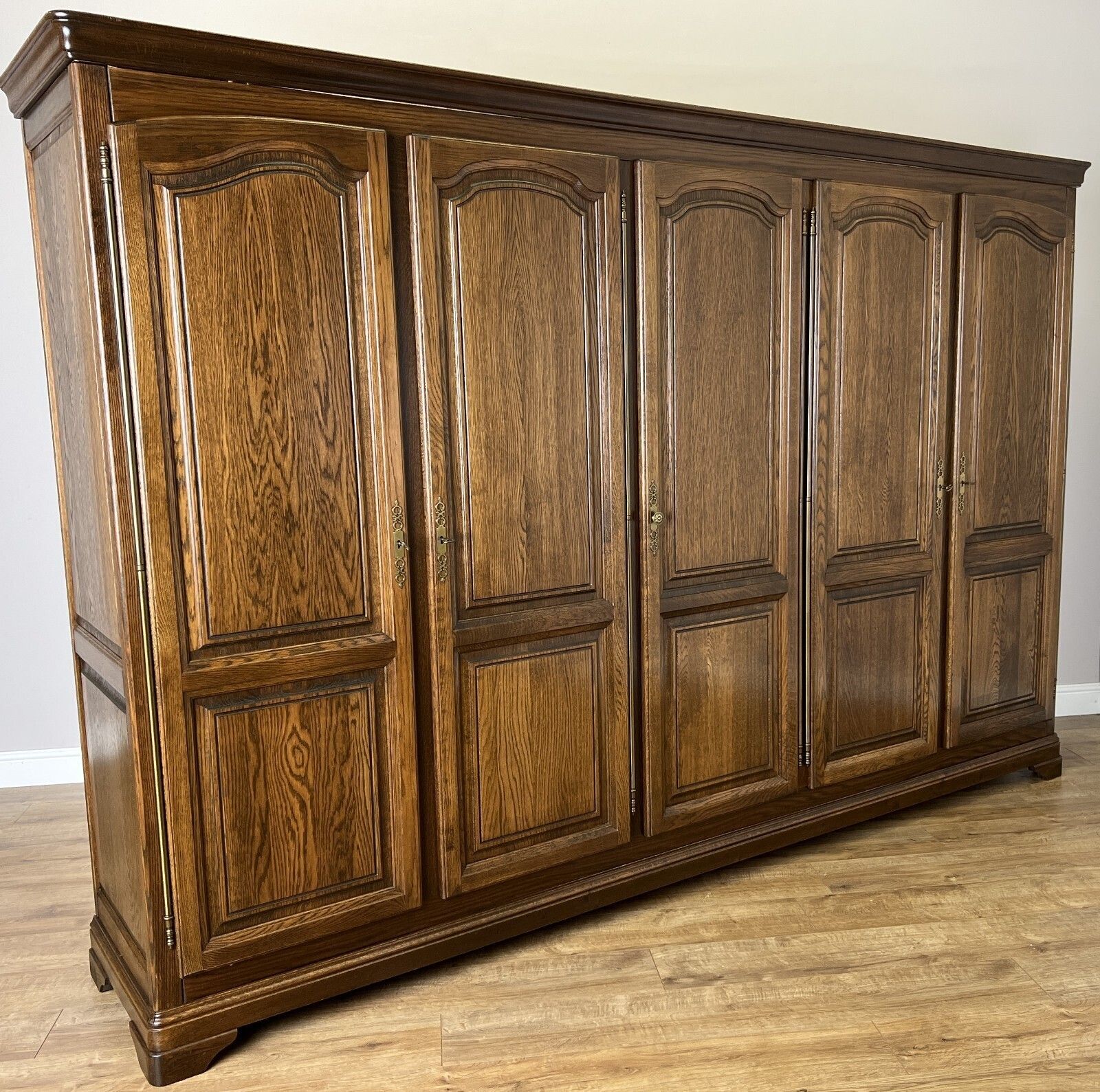 Wardrobe Vintage French Style Five Door Carved Armoire Cabinet Lot 6130 photo furniture