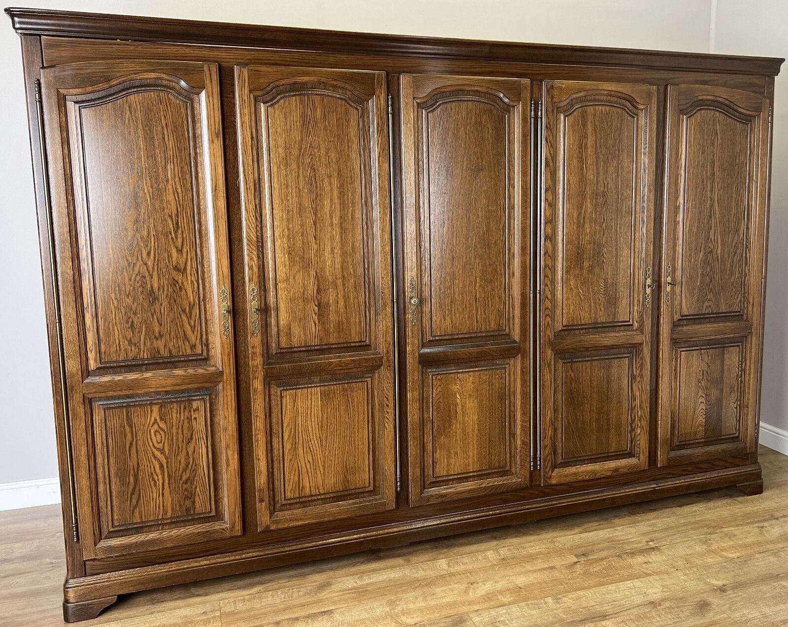 Wardrobe Vintage French Style Five Door Carved Armoire Cabinet Lot 6130 photo Furniture