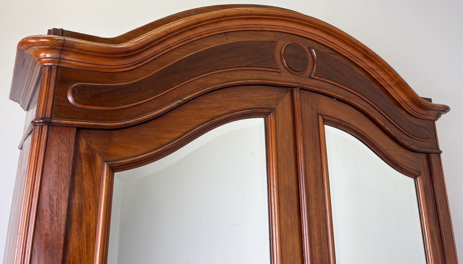 Wardrobe Antique French Two Door Mahogany Mirrored Carved Armoire Lot 6152 photo buy
