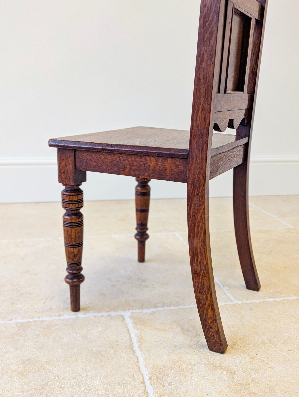 photo vinterior Antique Victorian Oak Hall Chair C.1890