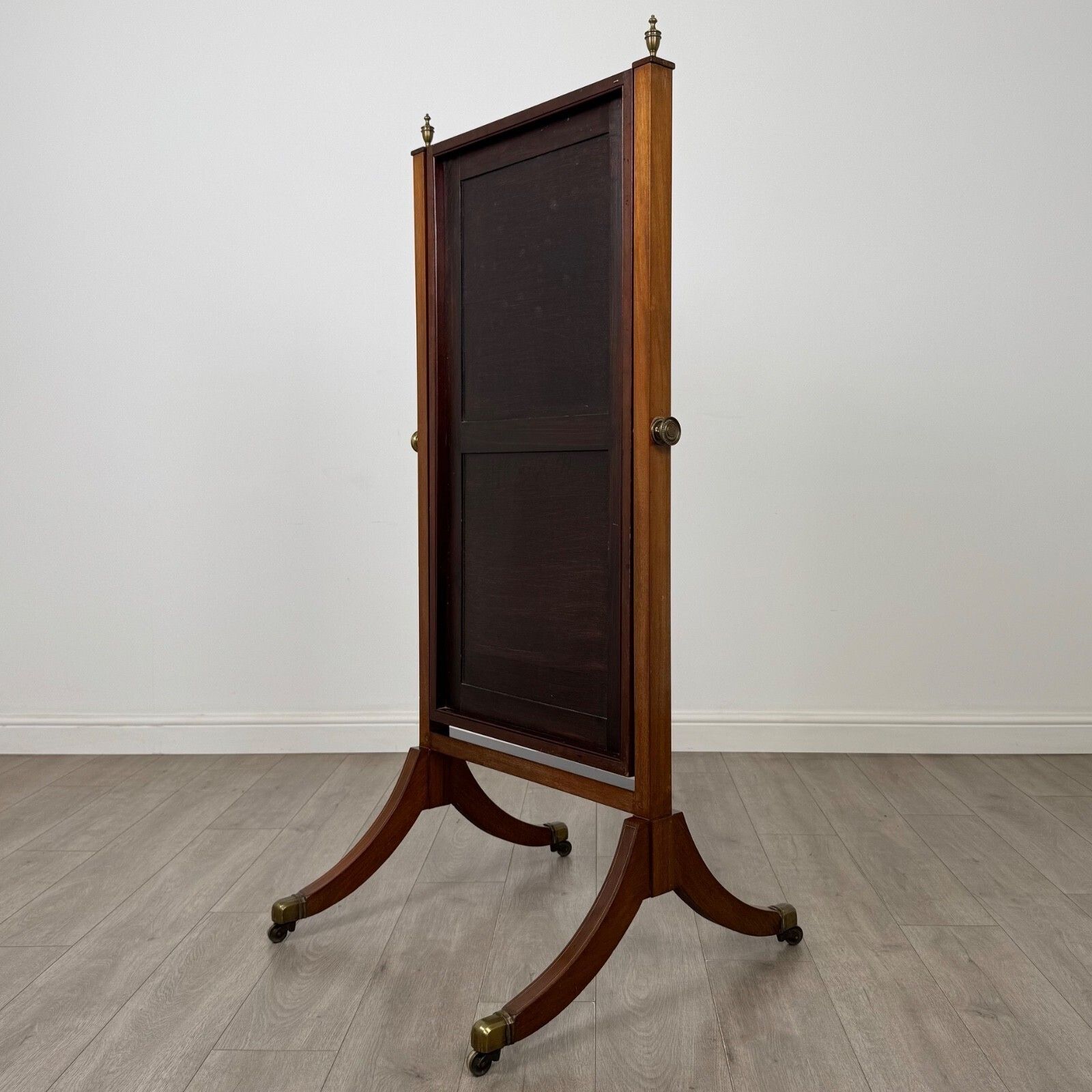 Antique 20th Century Edwardian Cheval Mirror In Mahogany photo vinterior