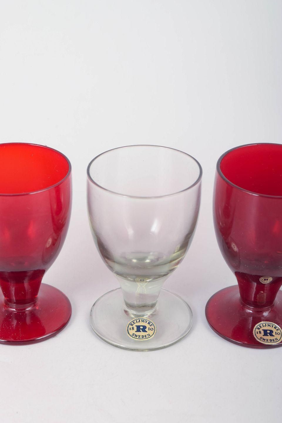 Lot de six verres à schnapps Monica Bratt pour Reijmyre, Suède, années 1960-1970 photo for sale