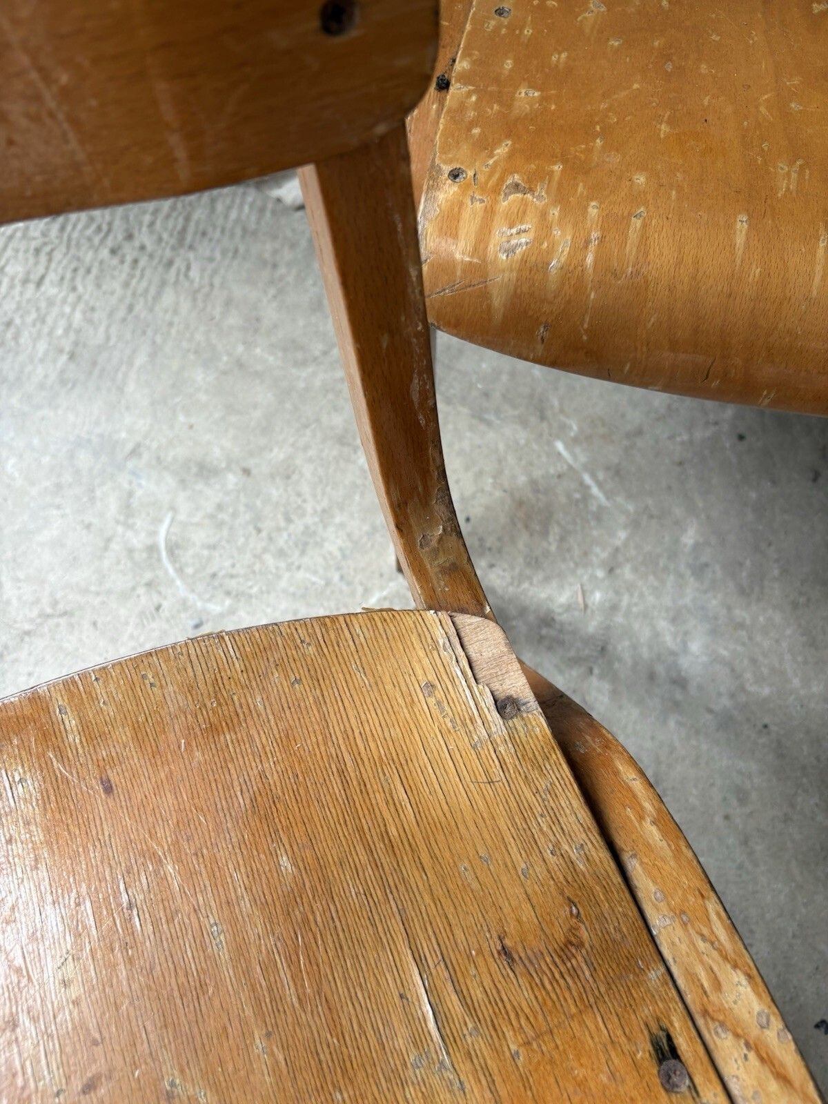photo for sale Vtg Mid Century Esavian Esa James Leonard Set Of 4 Stacking Dining Chairs R1203