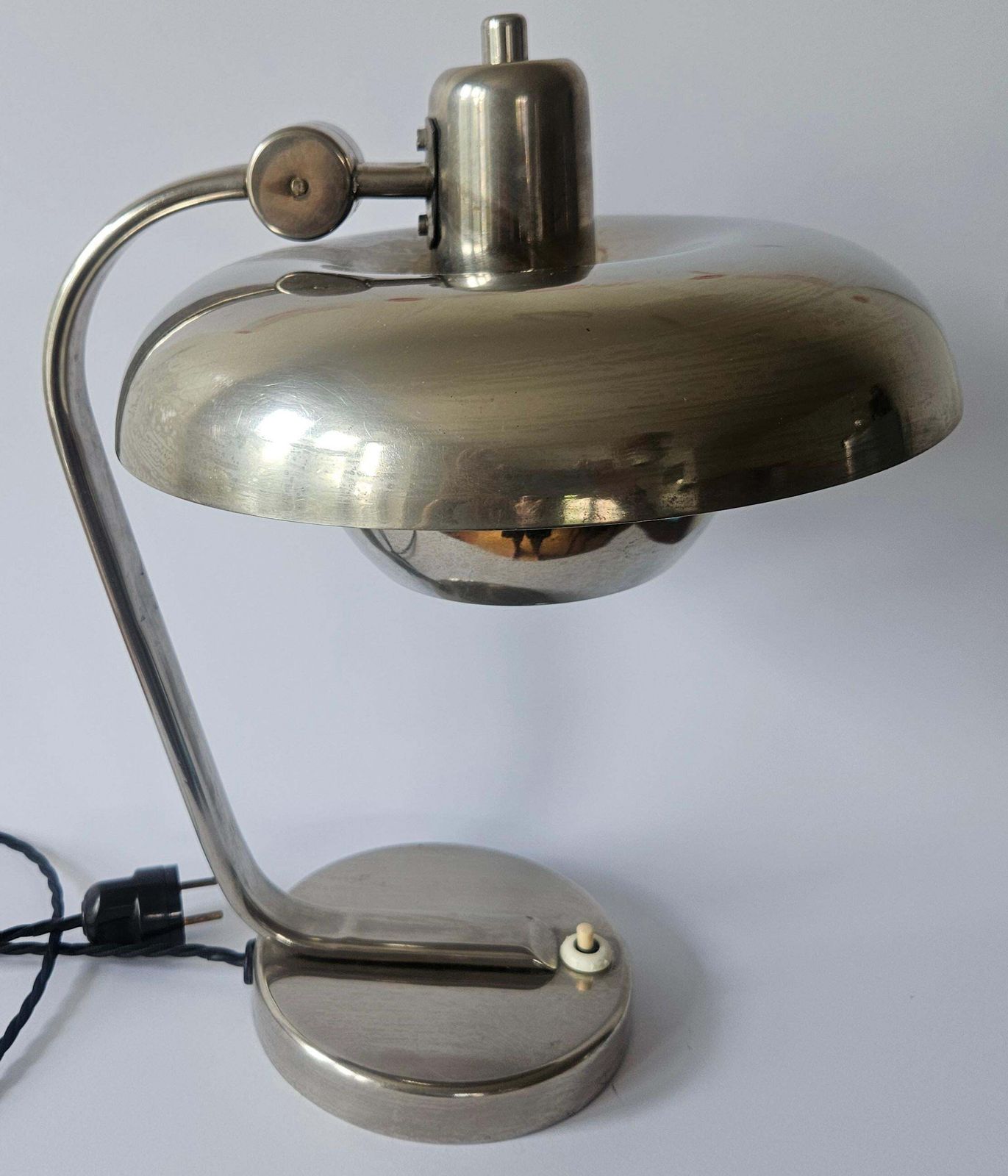 Rare Bauhaus Chrome Table Lamp, Franta Anyz, Functionalism, Art Deco, 1930s photo for sale