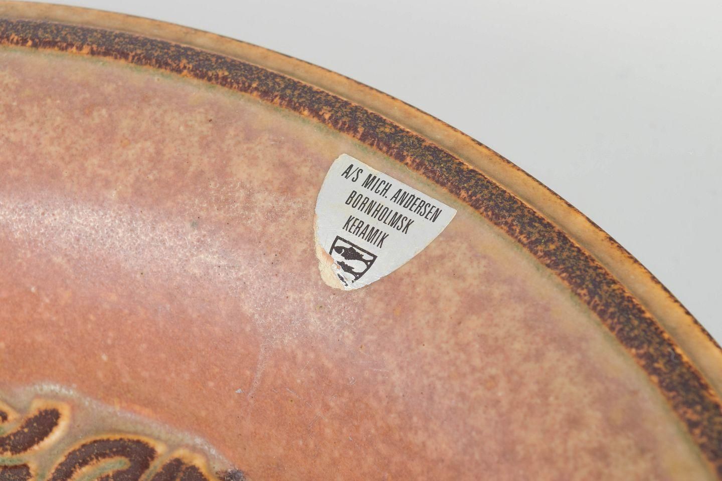 Michael Andersen. Stoneware Bowl With Mermaid And Fish Motif, 1960s/70s photo 276.0