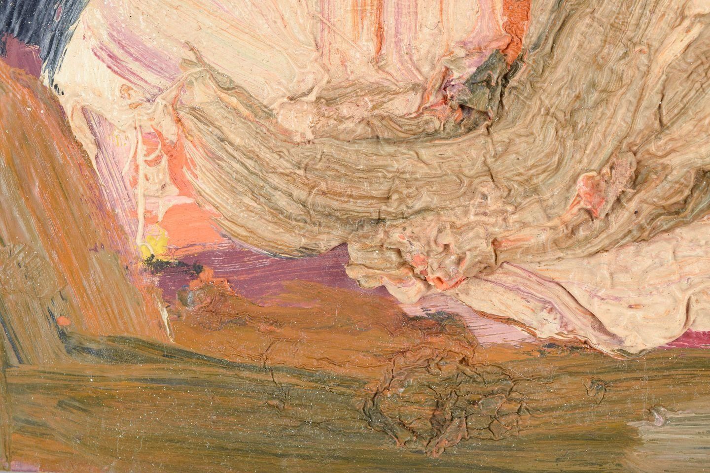 Composition abstraite expressive. Huile sur panneau. Vers les années 1960 photo for sale