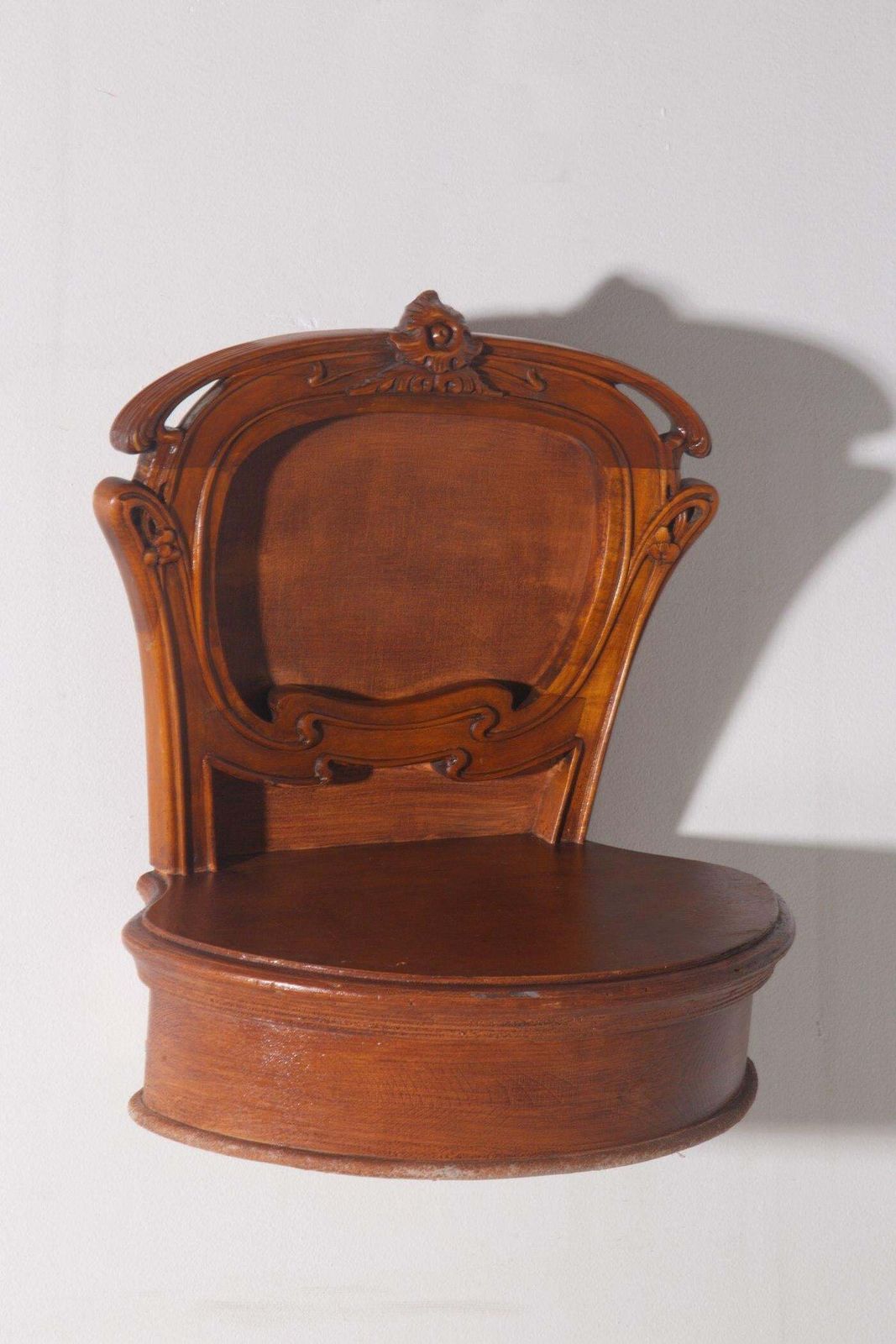Italian Art Deco Era Wall Mounted Bedside Tables With Floral Inlays photo Furniture