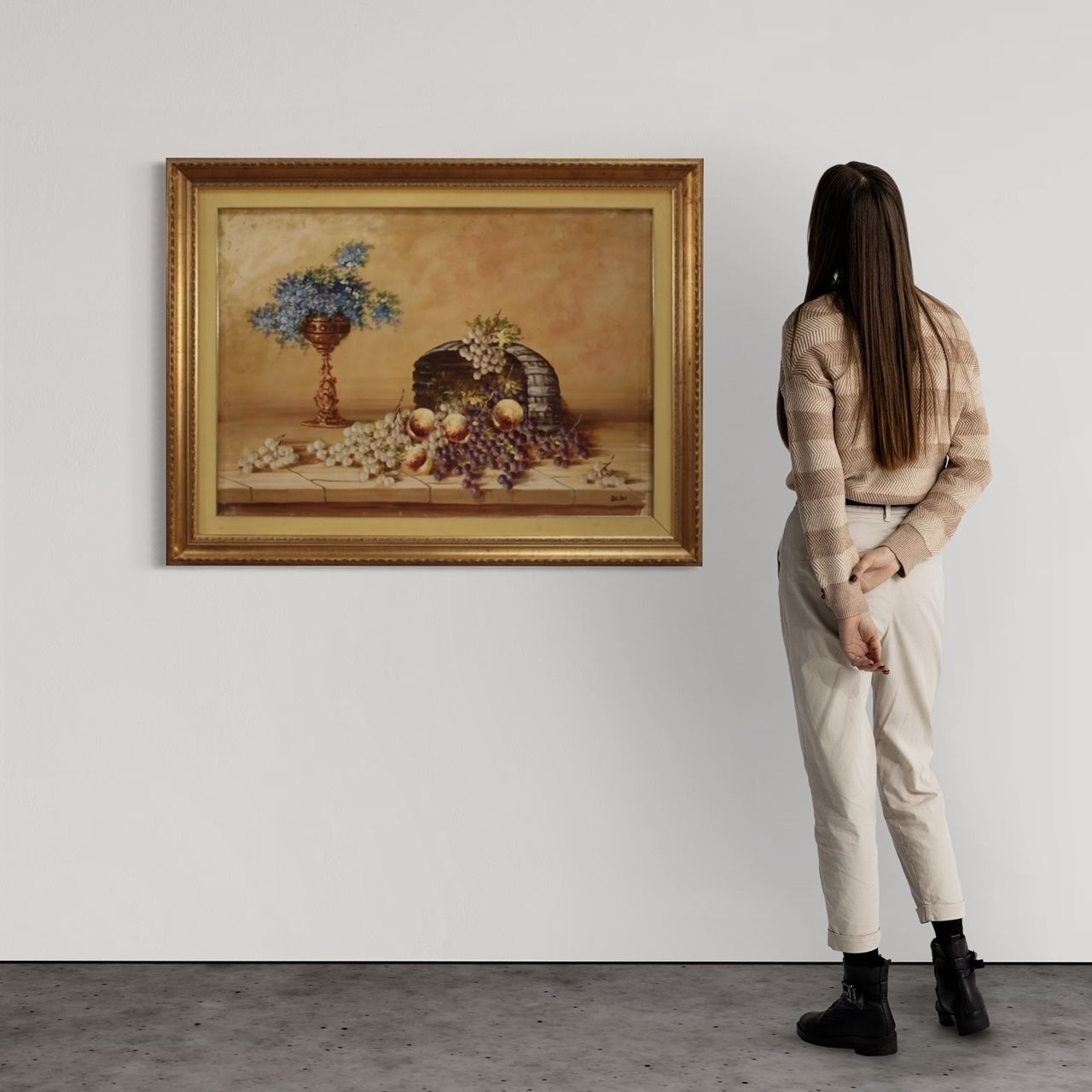 photo vinterior Nature morte signée, années 1970