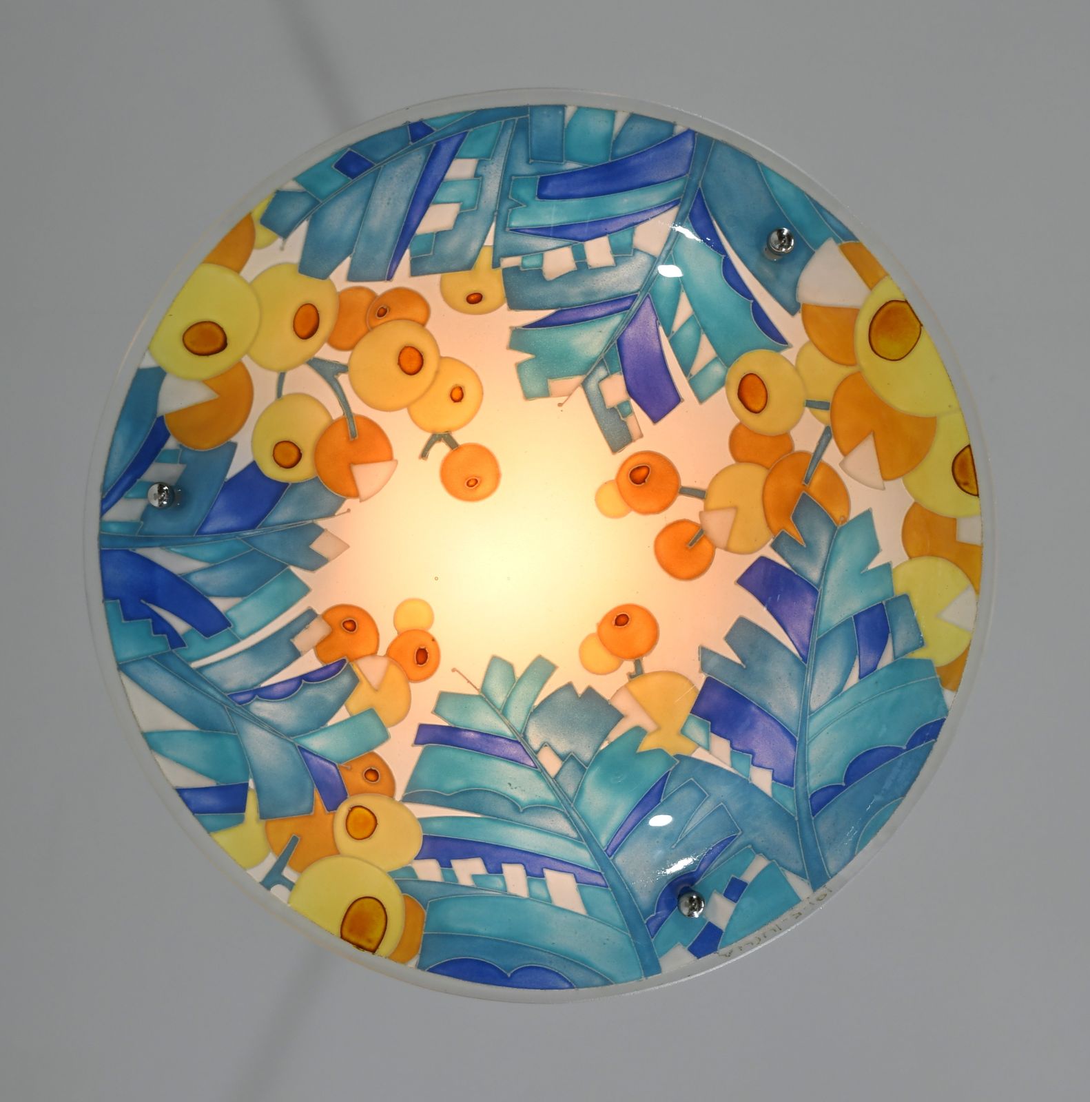 Franse art deco hanglamp van Loys Lucha, 1930, Frankrijk photo 2850.0