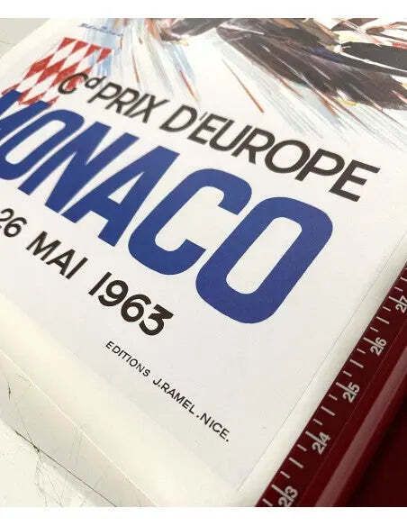 Vintage 1963 Monaco Grand Prix F1 Poster van Michel Beligond photo 509.0