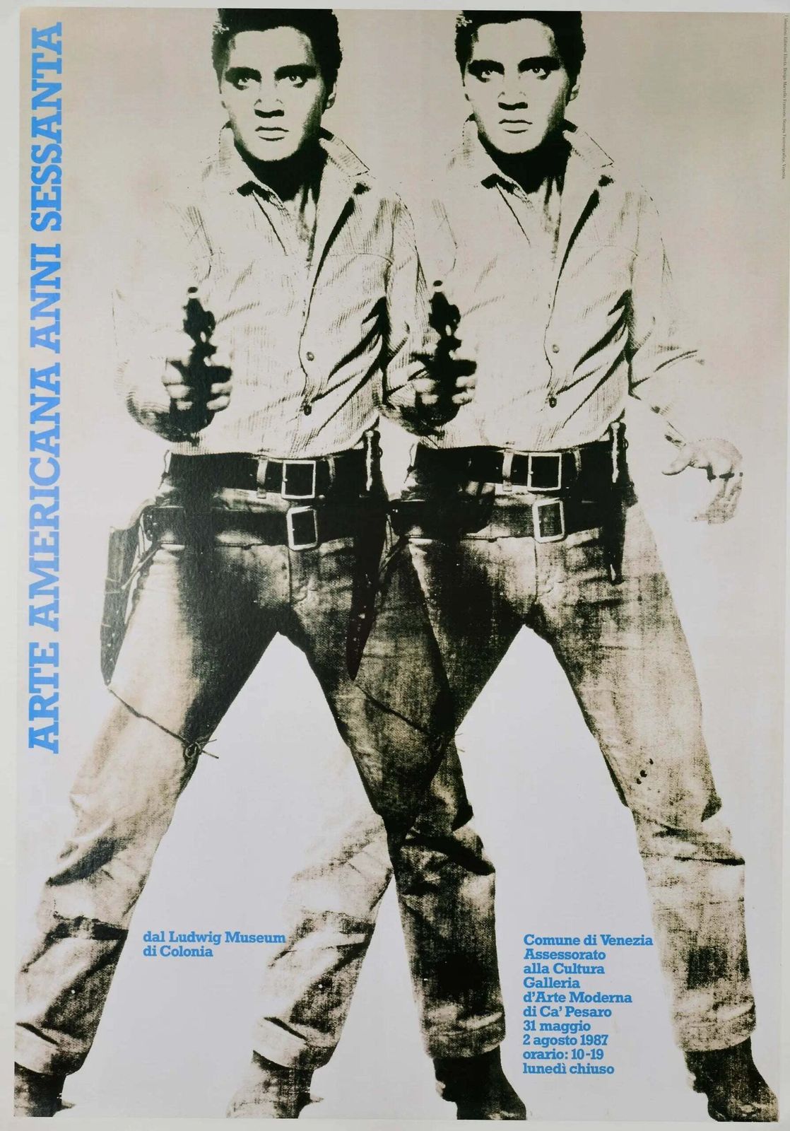 Andy Warhol Double Elvis 1987 Original Venice Exhibition Poster