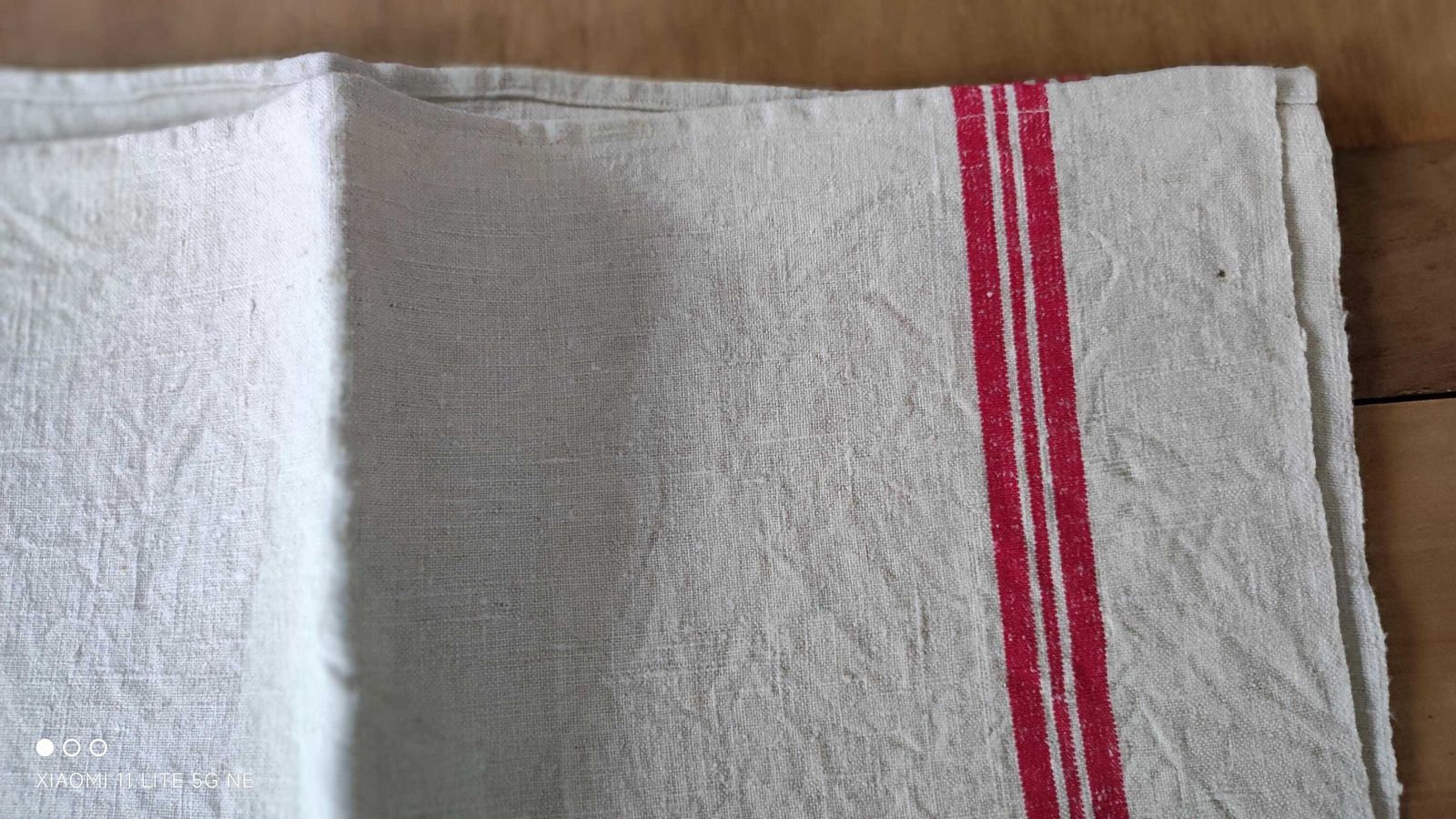 photo buy Antique French Red Striped Towels, Large Kitchen Linens Set Of 2