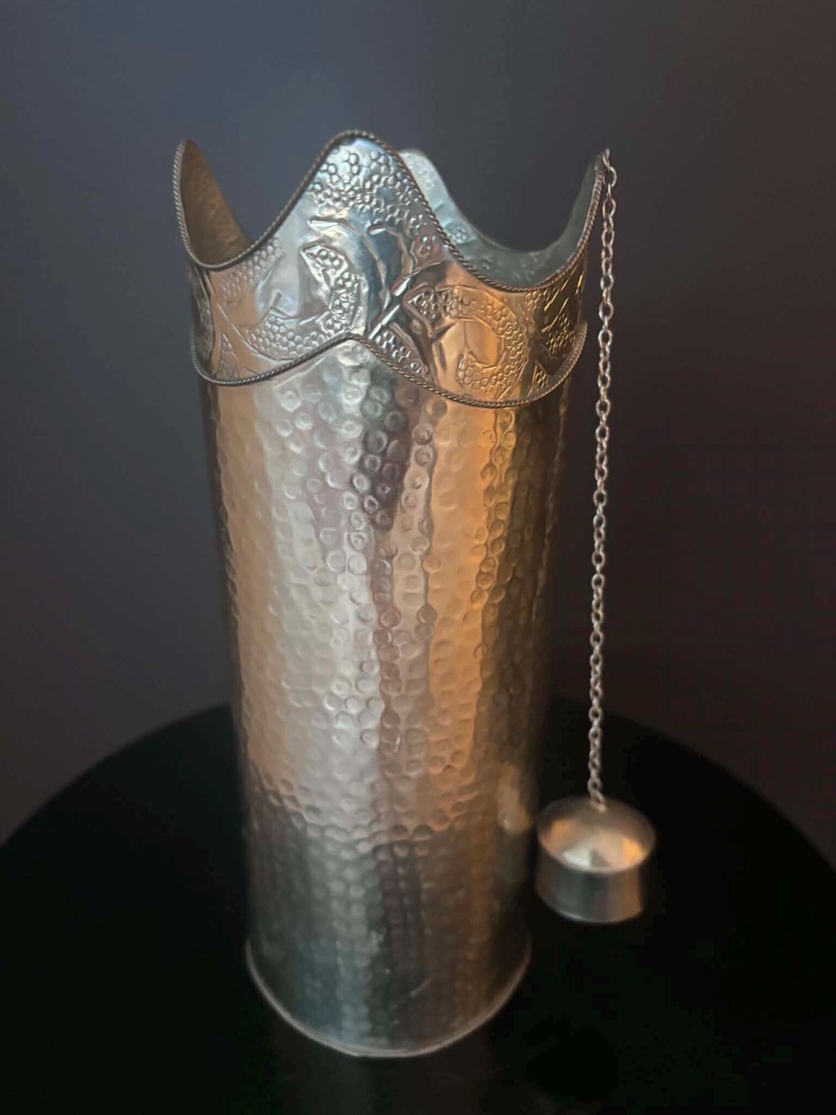 Metalen flessenhoes met stop – handgemaakt, Marokkaans photo Woonaccessoires