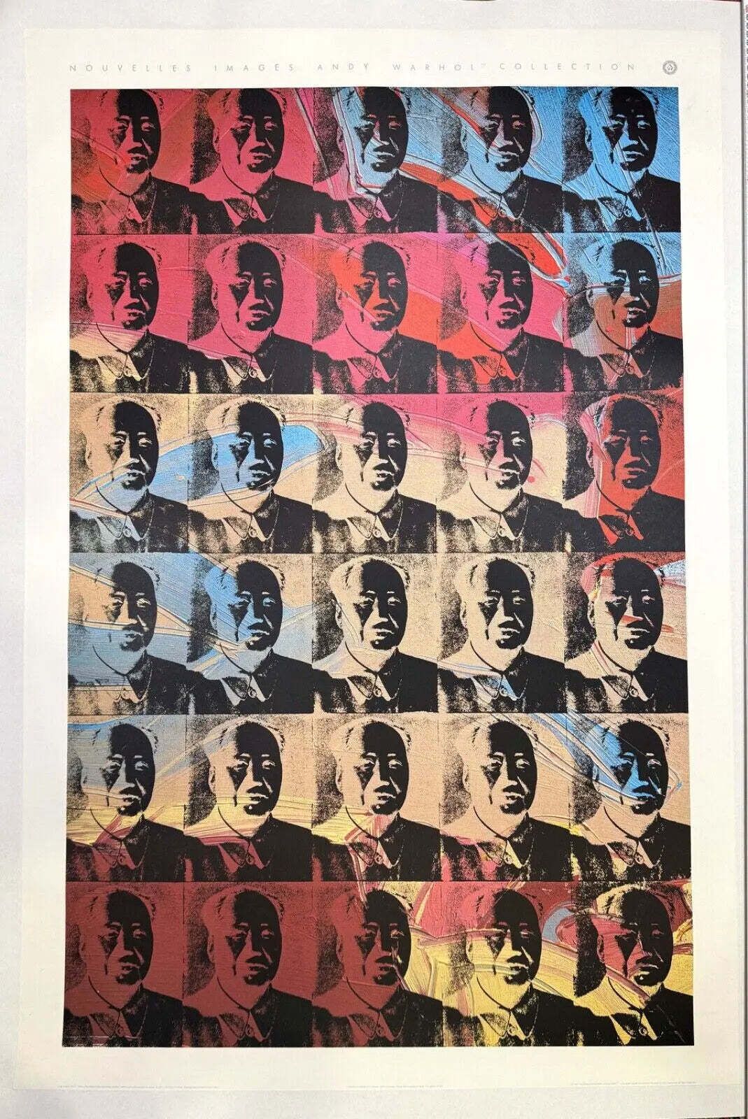 Andy Warhol 30 Mao's Rare 1990 Pop Art Lithograph Poster