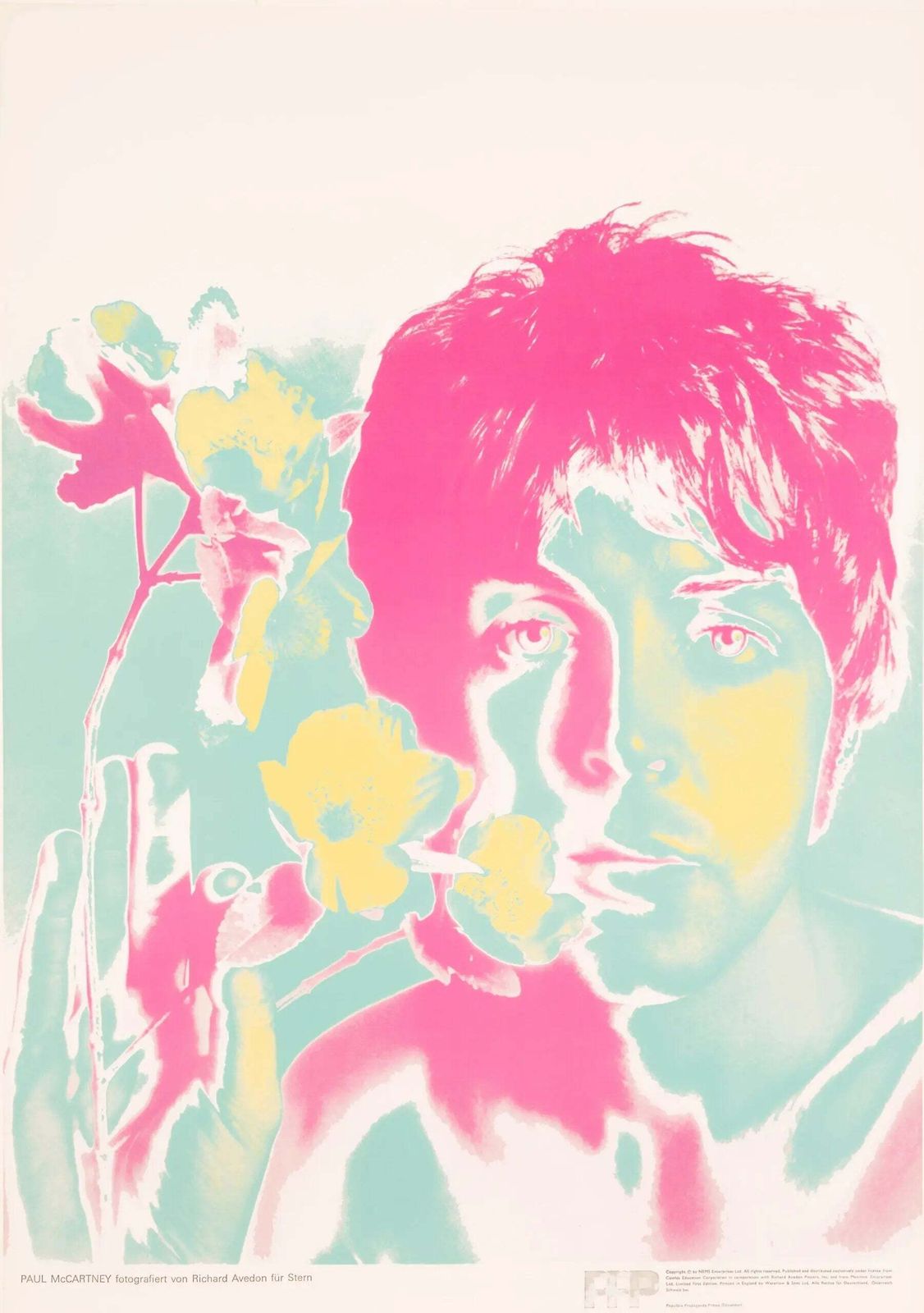 Original 1967 Richard Avedon Beatles Pop Art Poster Set Of Four photo for sale