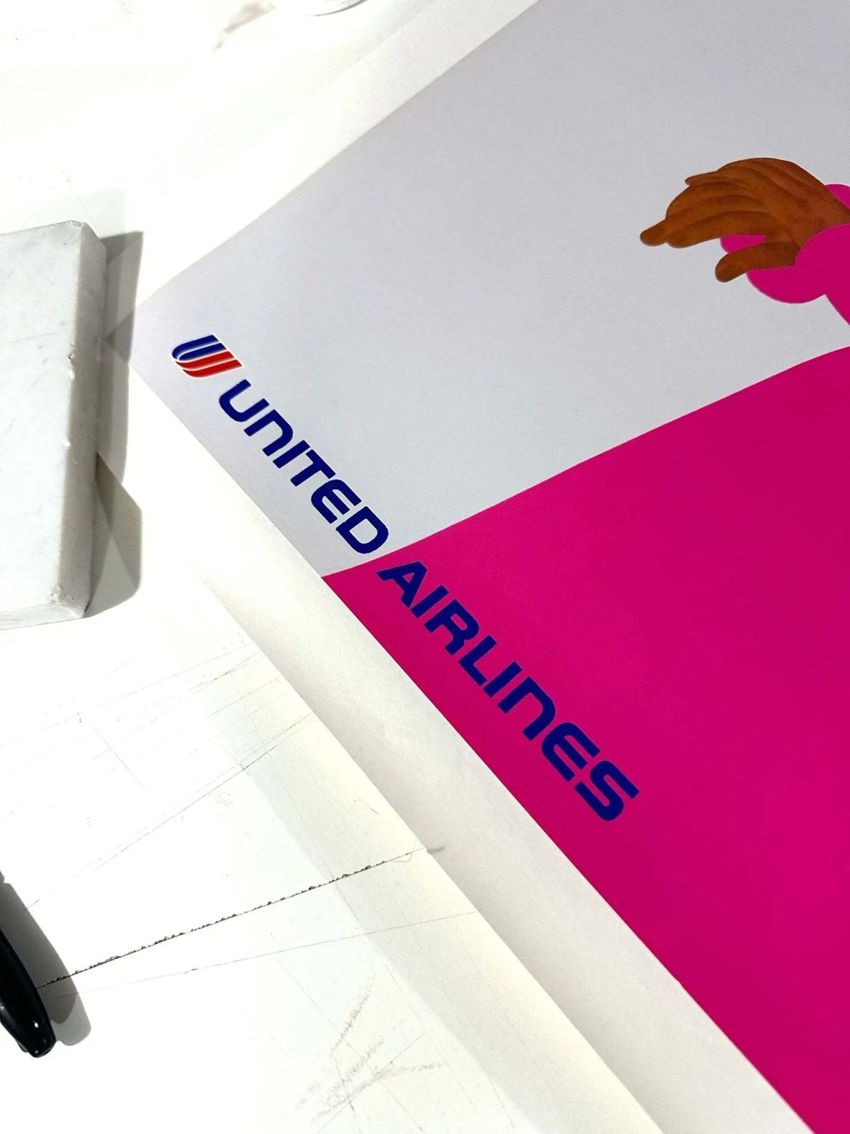 Affiche de voyage vintage United Airlines Hawaii, 1985, par Pegge Hopper photo Art