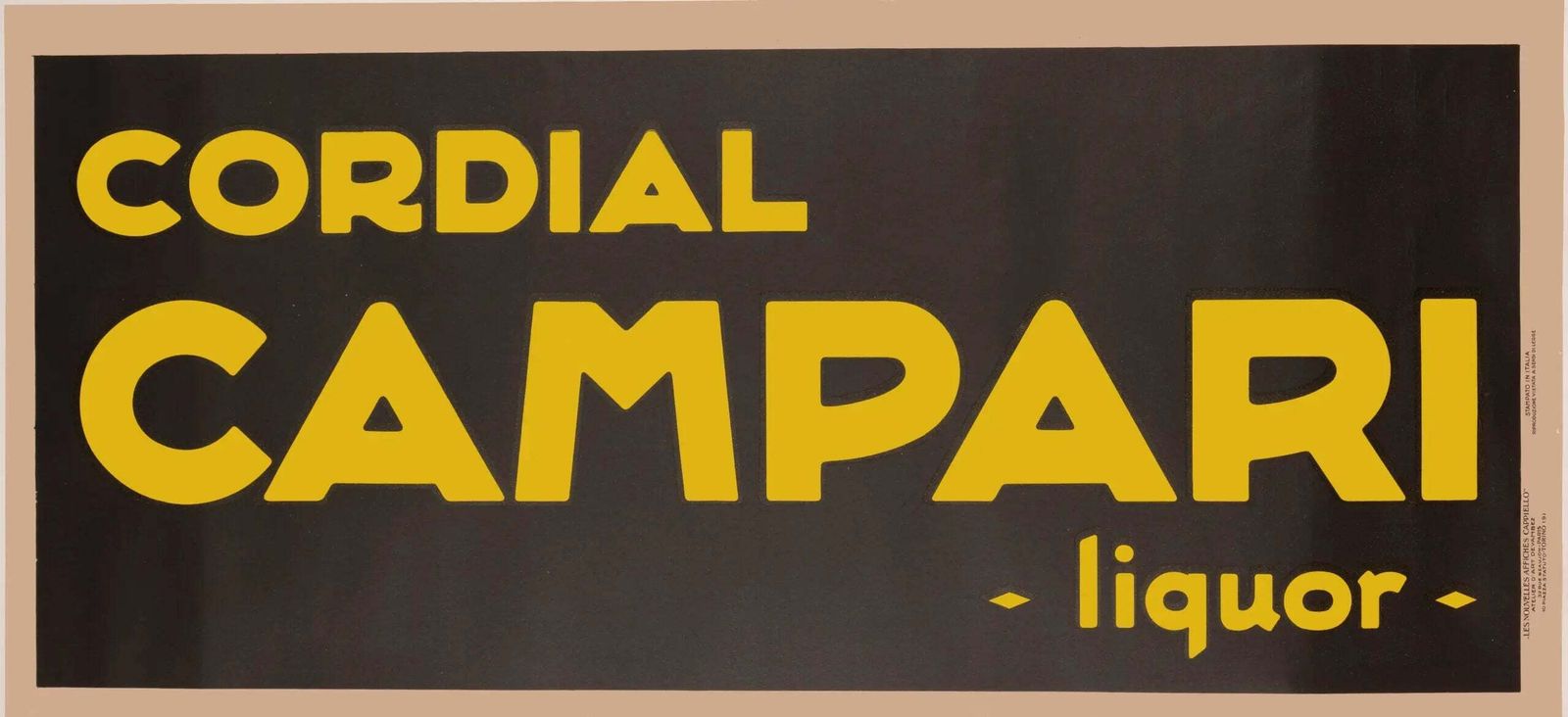 Affiche lithographique Cordial Campari de 1921, par Leonetto Cappiello