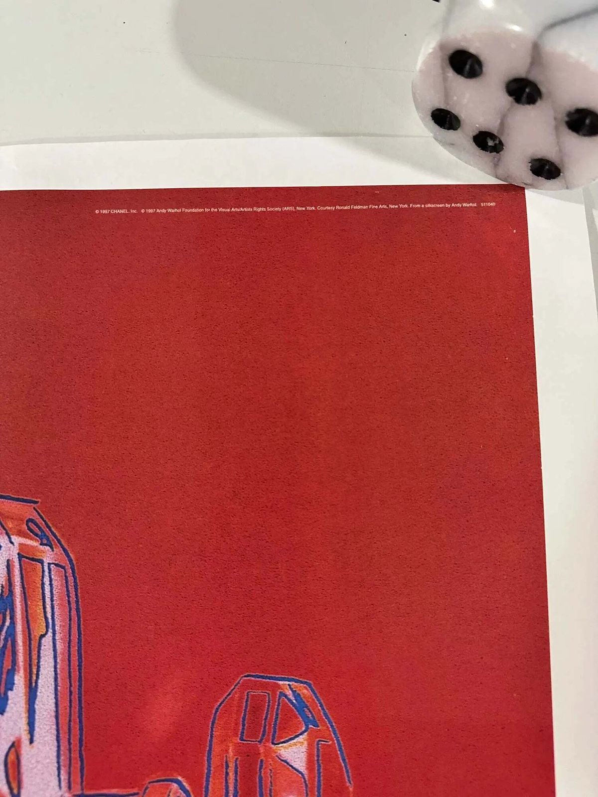 Affiche lithographique offset Andy Warhol, Chanel N° 5 rouge, 1997 photo vinterior