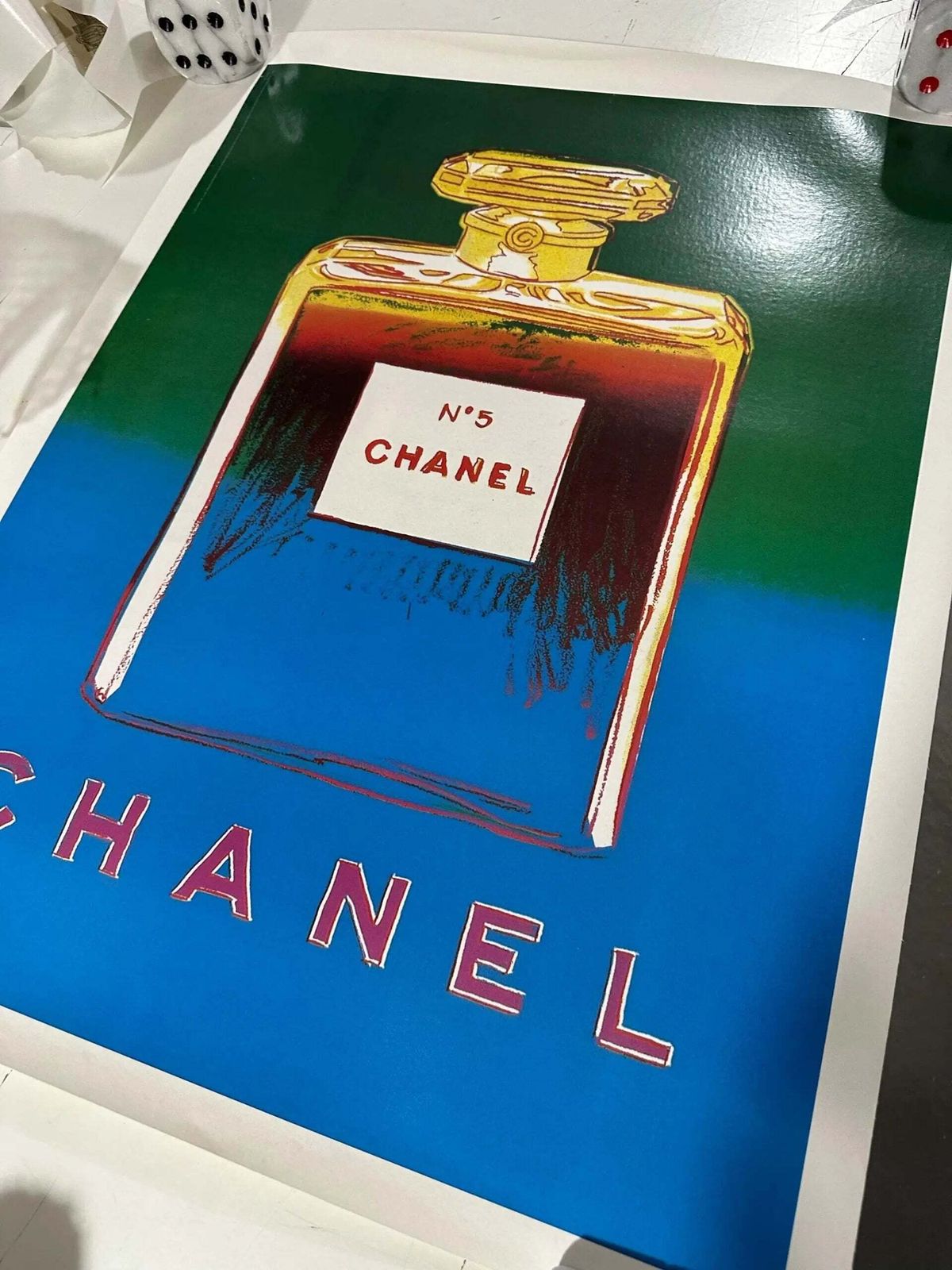 Authentic Andy Warhol Chanel No 5 Original Perfume Poster Set photo Art