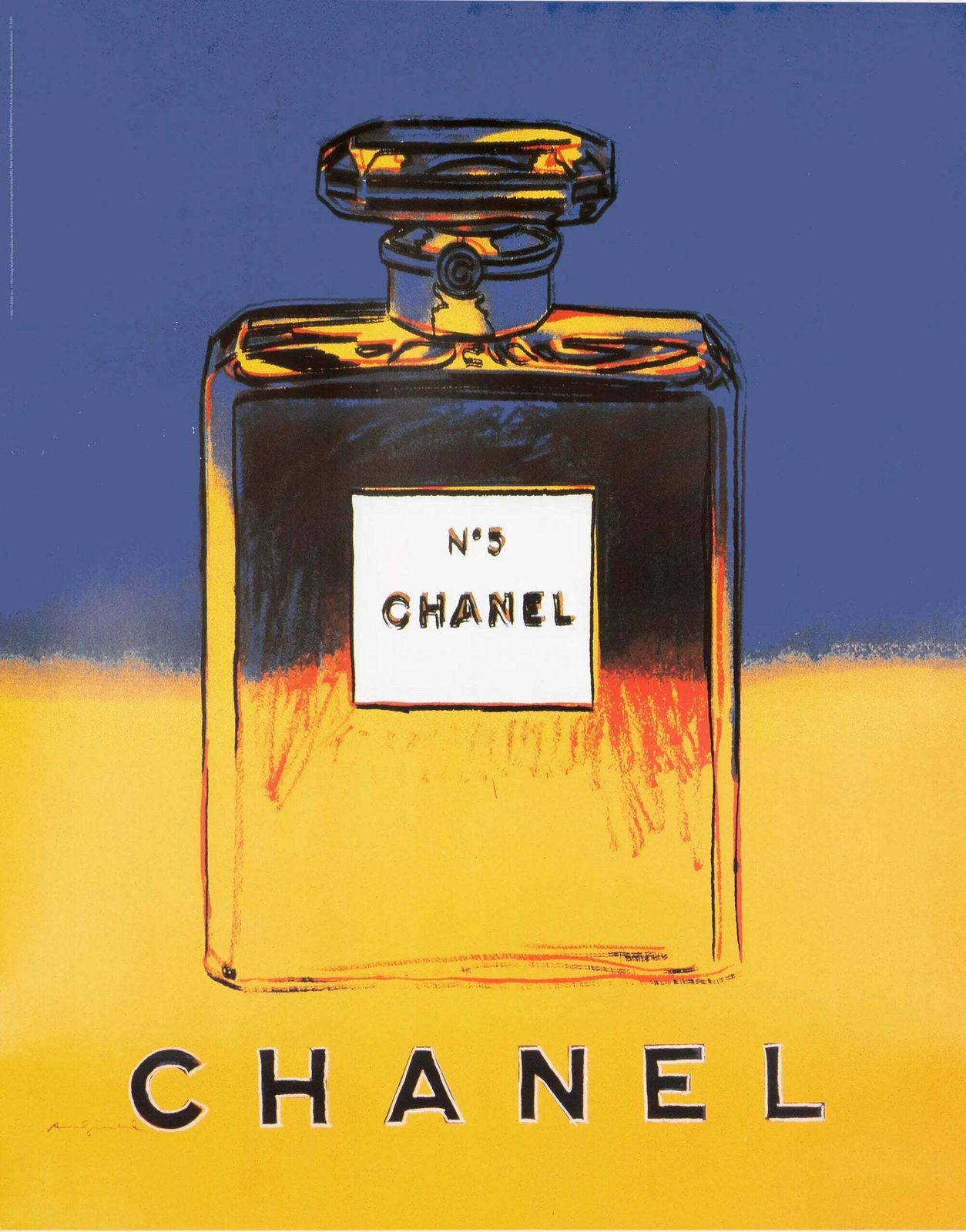 Authentic Andy Warhol Chanel No 5 Original Perfume Poster Set photo buy
