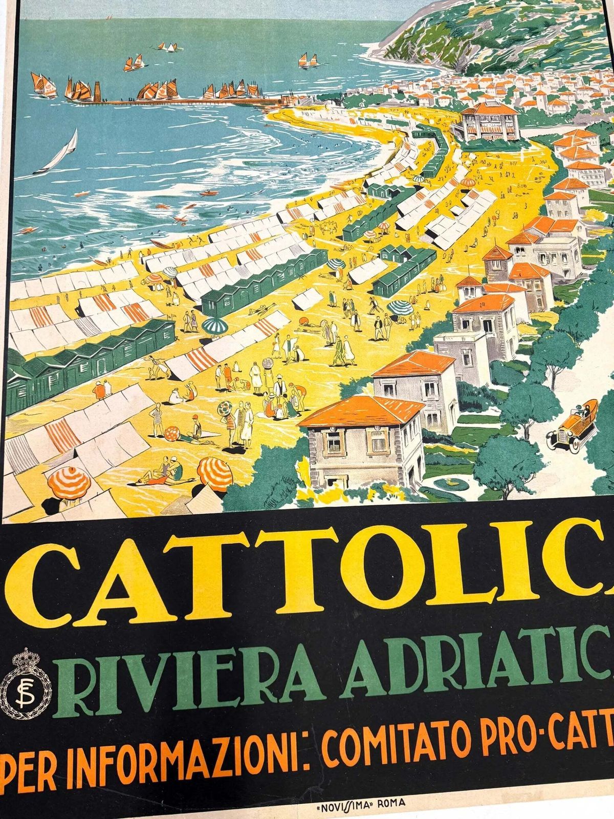 Affiche de voyage vintage Art Déco, Cattolica Riviera Adriatica, 1926 photo 5173.0