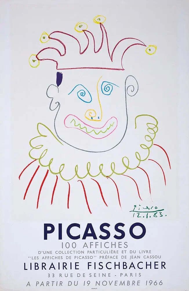 Affiche d'exposition Pablo Picasso 1966, lithographie sur pierre Mourlot