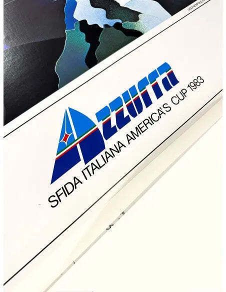 Original 1983 America's Cup Azzurra Sailing Poster By Ugo Nespolo photo 718.0