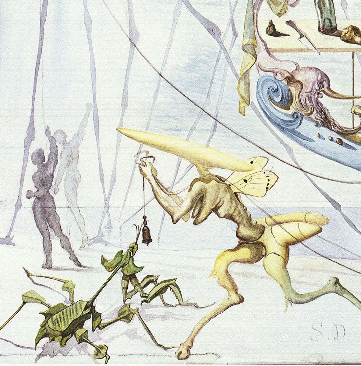 Salvador Dali Bacus's Triumph Offset Lithograph Surrealist Art Print photo Art