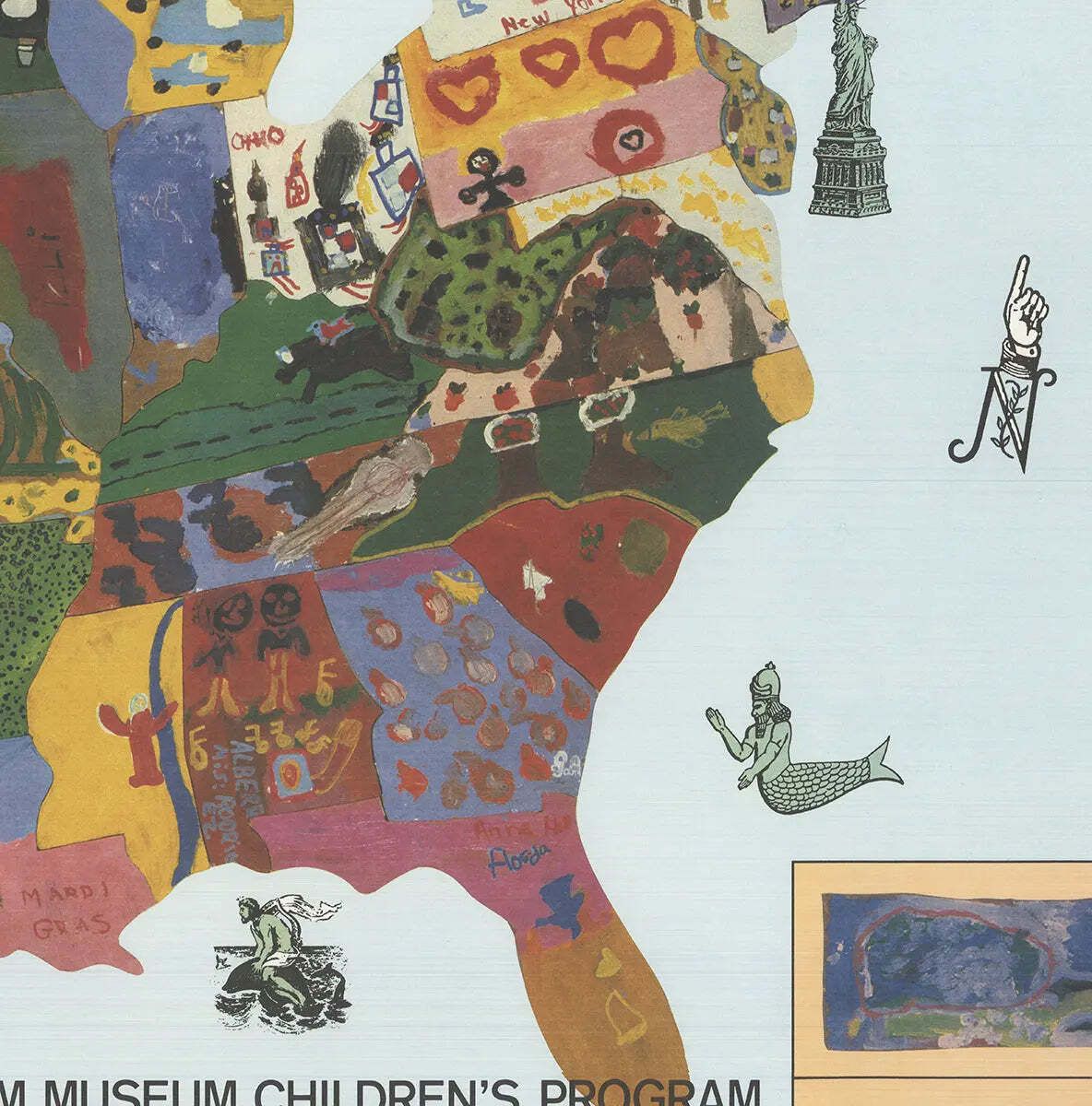 A Year With Children 1989 Guggenheim Museum Offset Lithograph Poster photo for sale