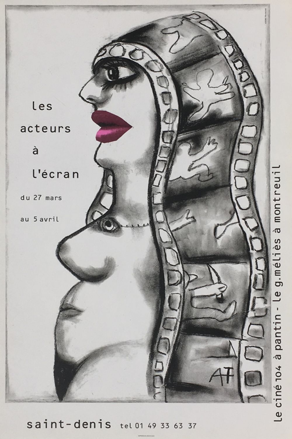 André François Poster Les Acteurs à L'écran 1998