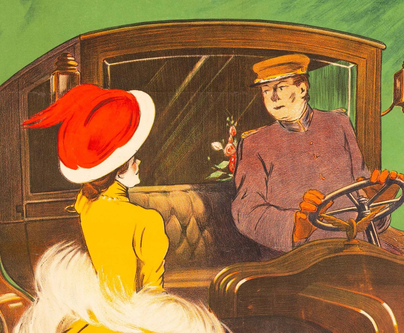 Original 1906 Automobiles Charron Stone Lithograph Poster By Leonetto Cappiello photo for sale
