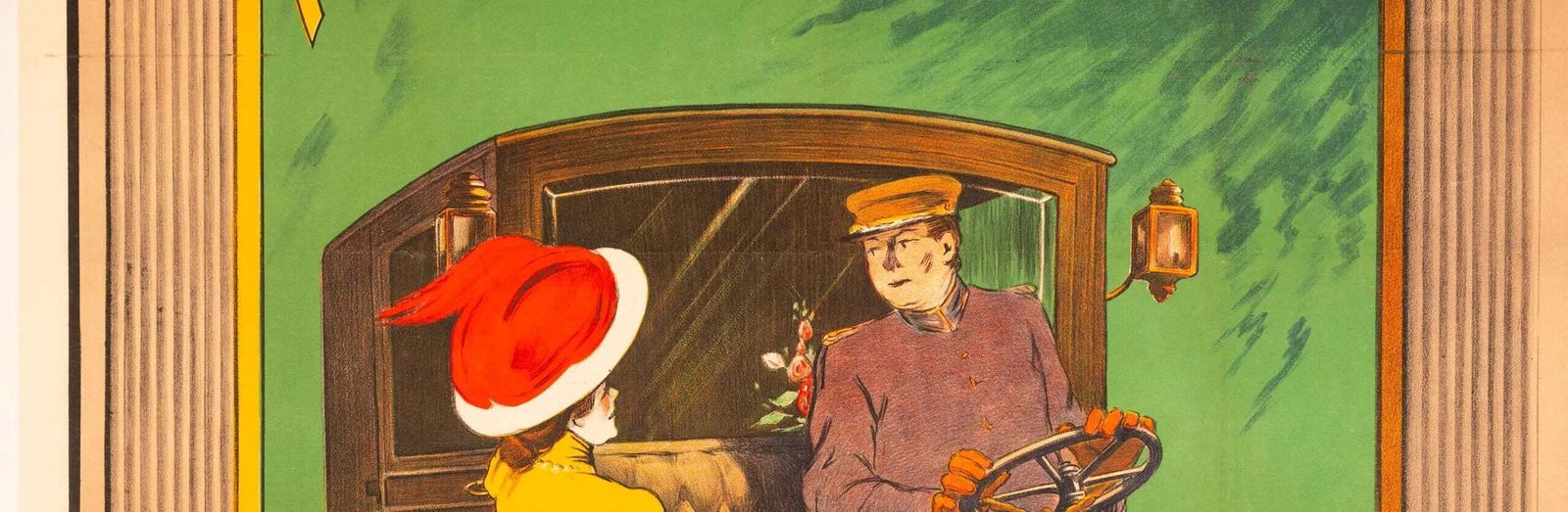 Affiche lithographique sur pierre Automobiles Charron, 1906, par Leonetto Cappiello photo vinterior