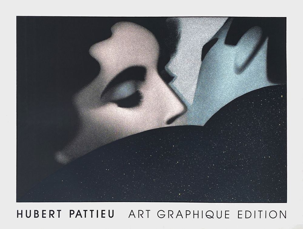 Hubert Pattieu Screenprint Le Baiser 1985