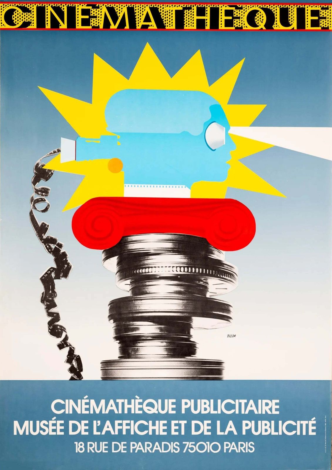 Cinémathèque Museum Of The Poster Paris 1983 Razzia Serigraph