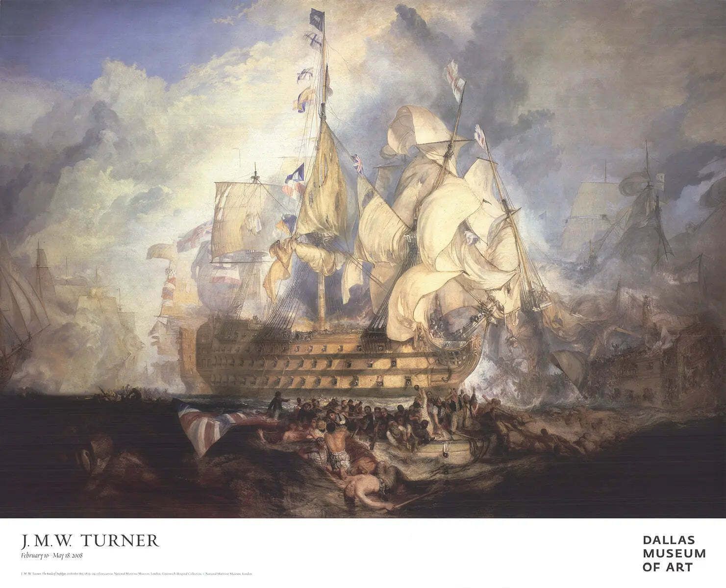 J.M.W. Turner The Battle Of Trafalgar Grootformaat Tentoonstellingsposter
