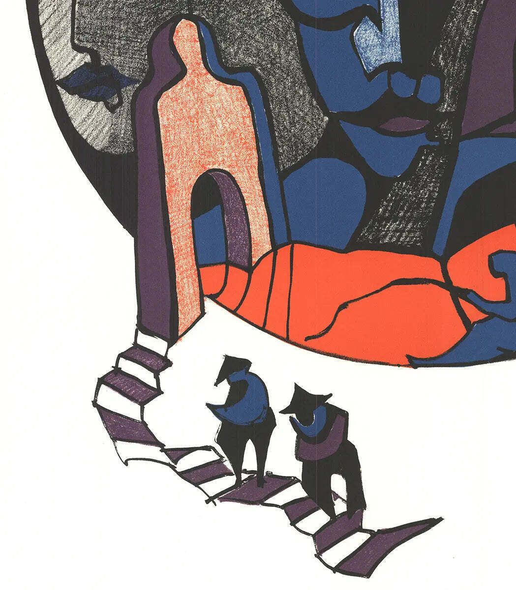 Ronald Satok Signed Septology I 1972 Abstract Lithograph Print photo 598.0