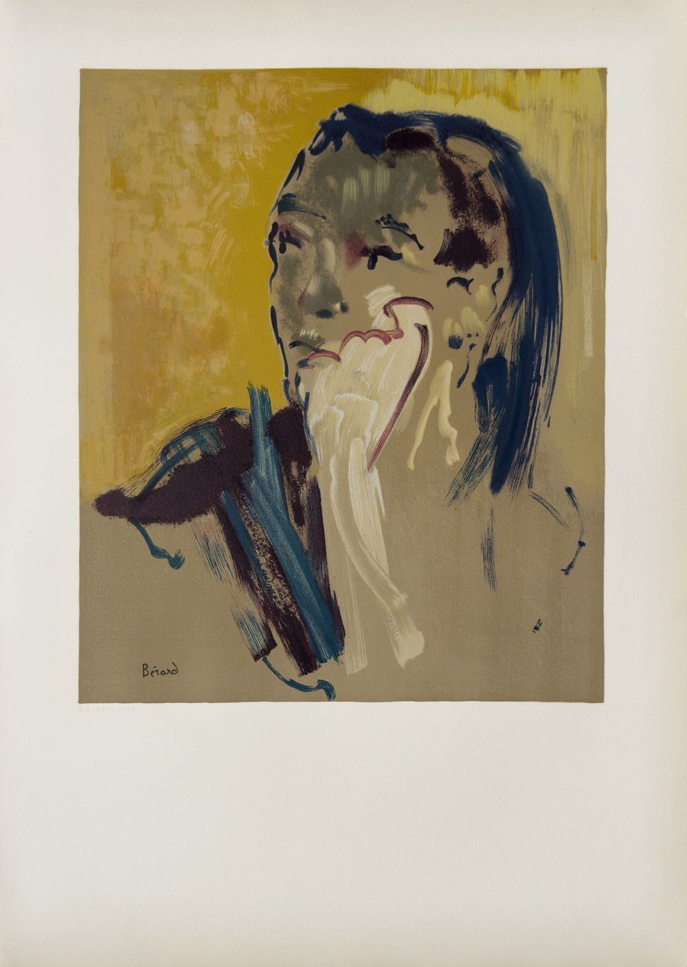 Christian Berard Lithograph Portrait De Femme 1967